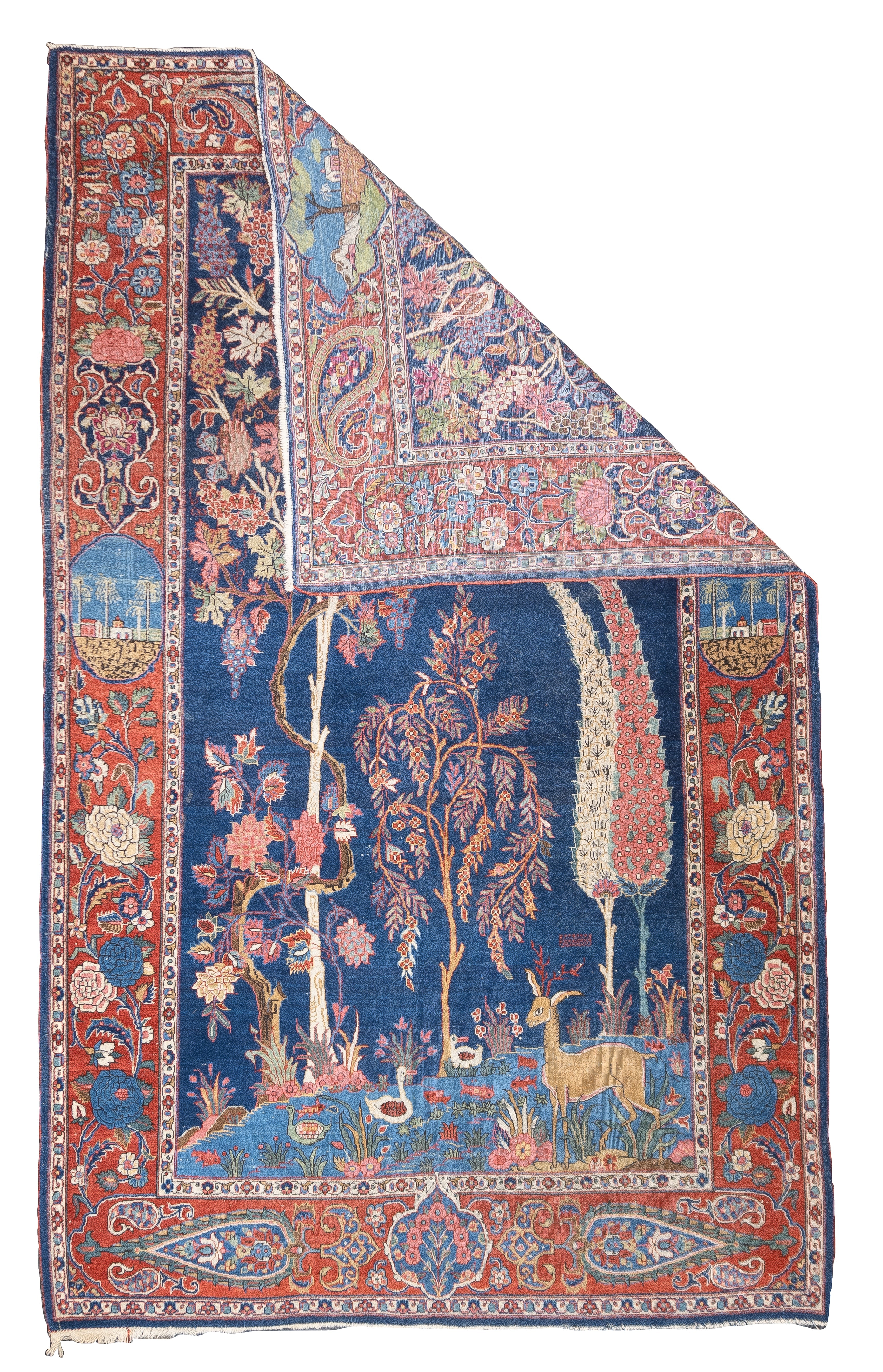 Fine Persian Kashan Rug 4'4" x 7' 1"