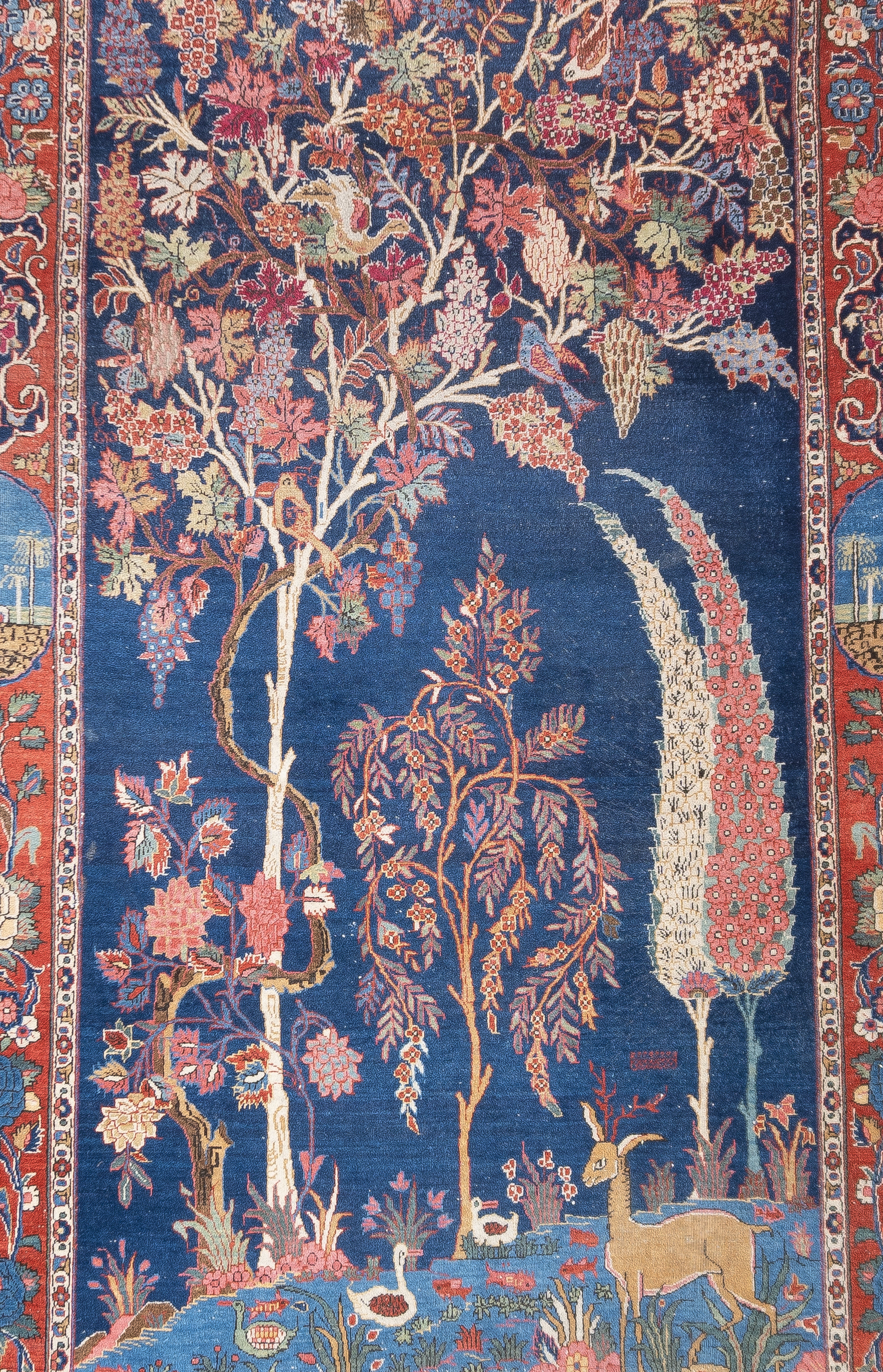 Fine Persian Kashan Rug 4'4" x 7' 1"