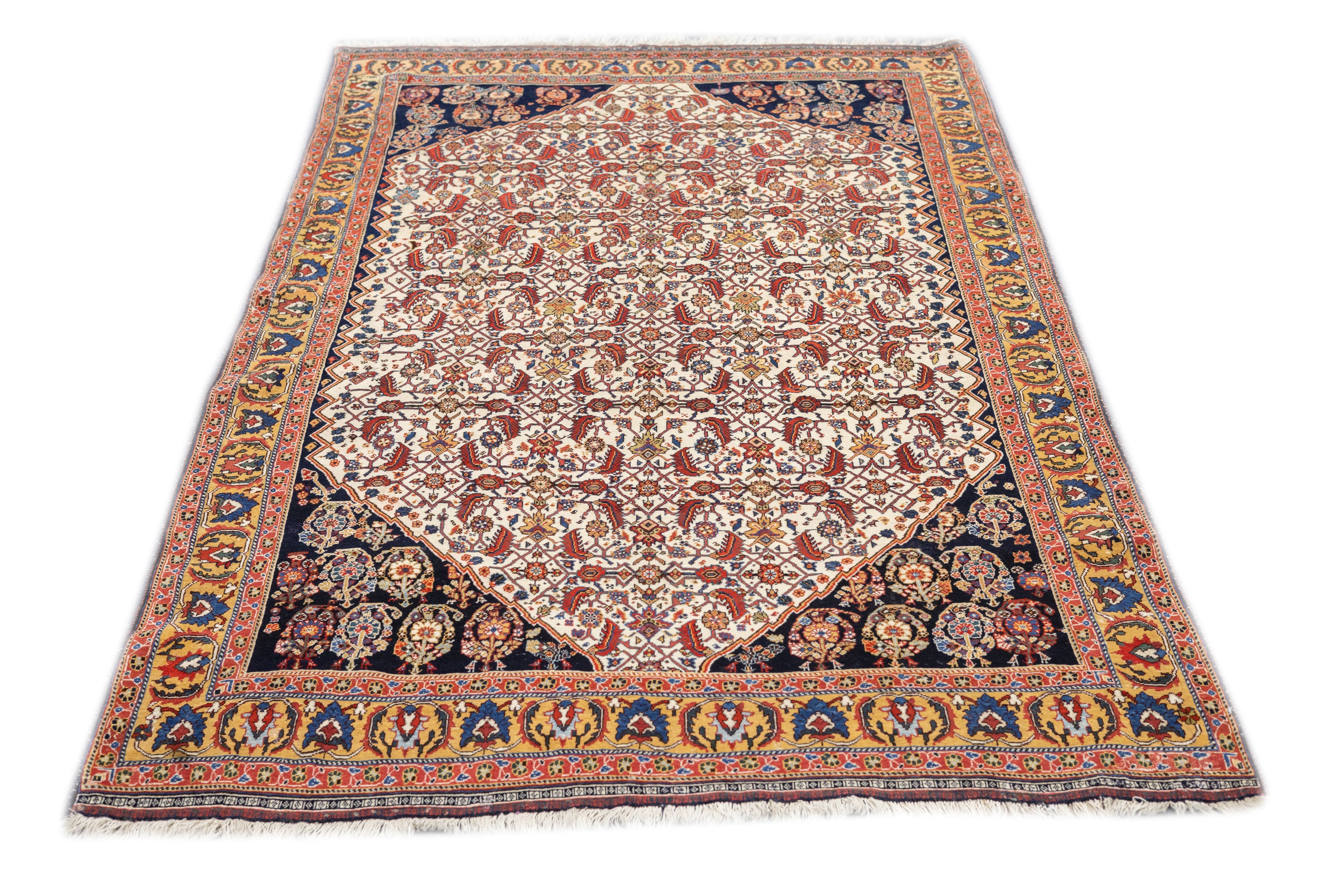 Antique Qashqai Rug 4'3'' x 7'2''