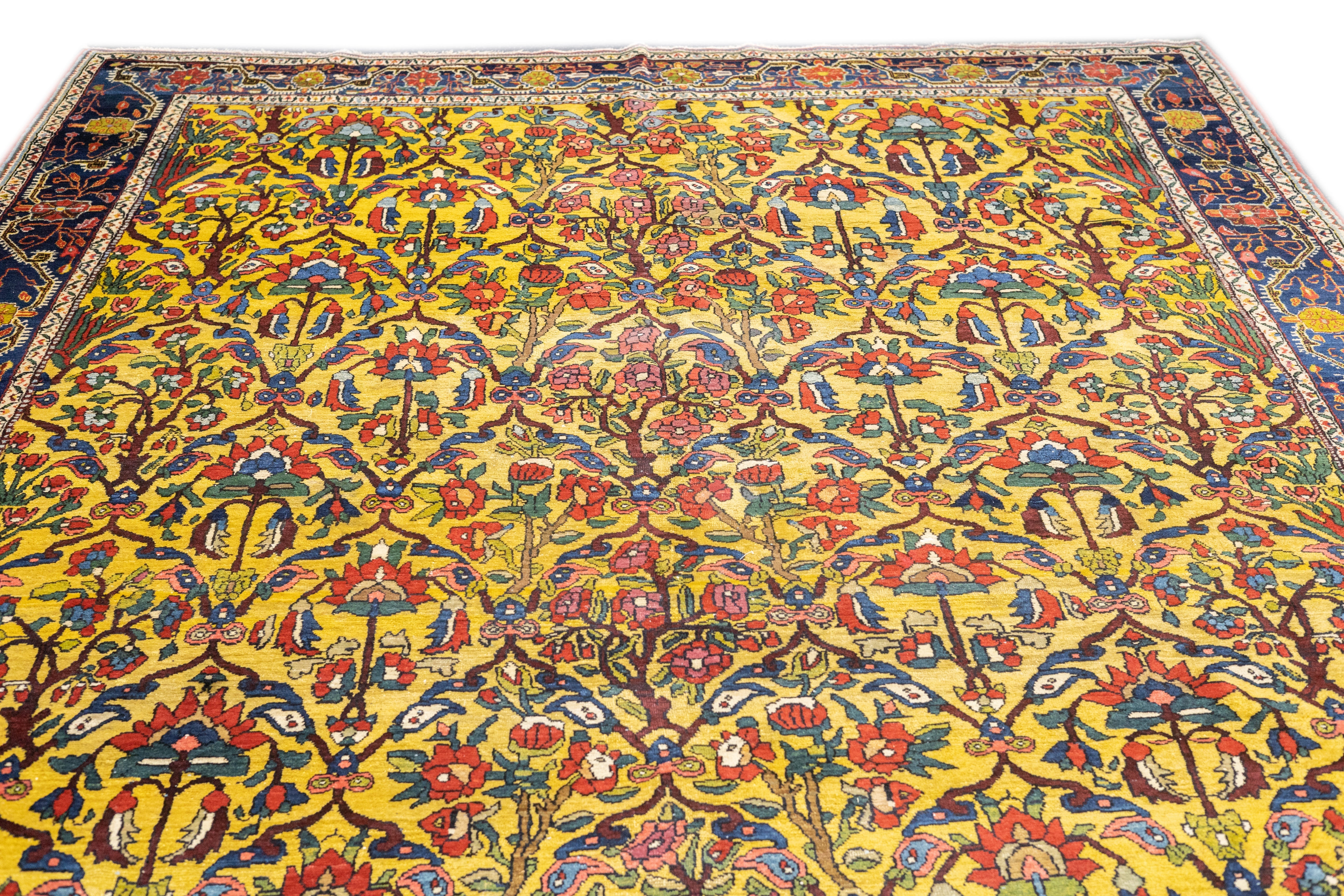 Antique Bakhtiari Rug 8'7'' x 11'1''
