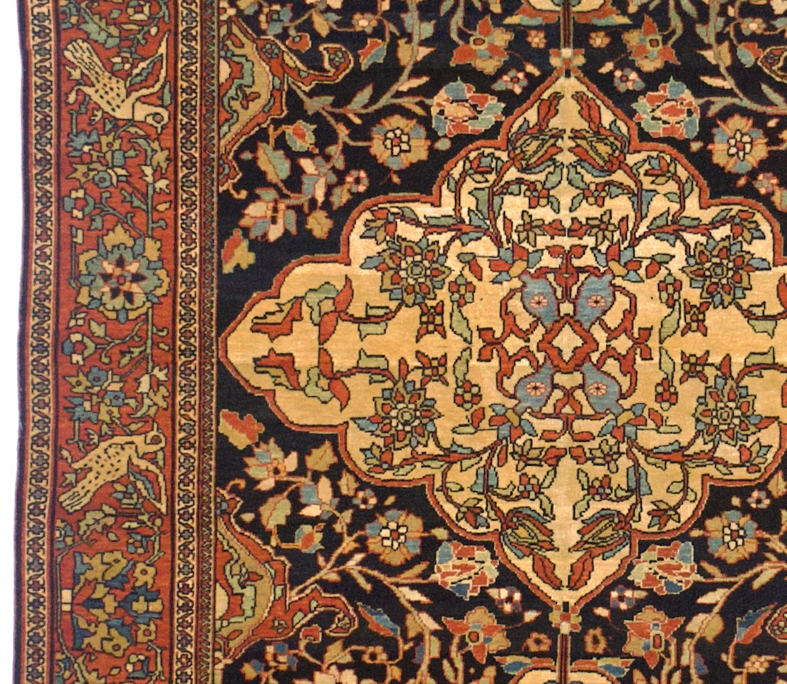 Antique Farahan Sarouk Rug 4' 6'' x 6' 6"