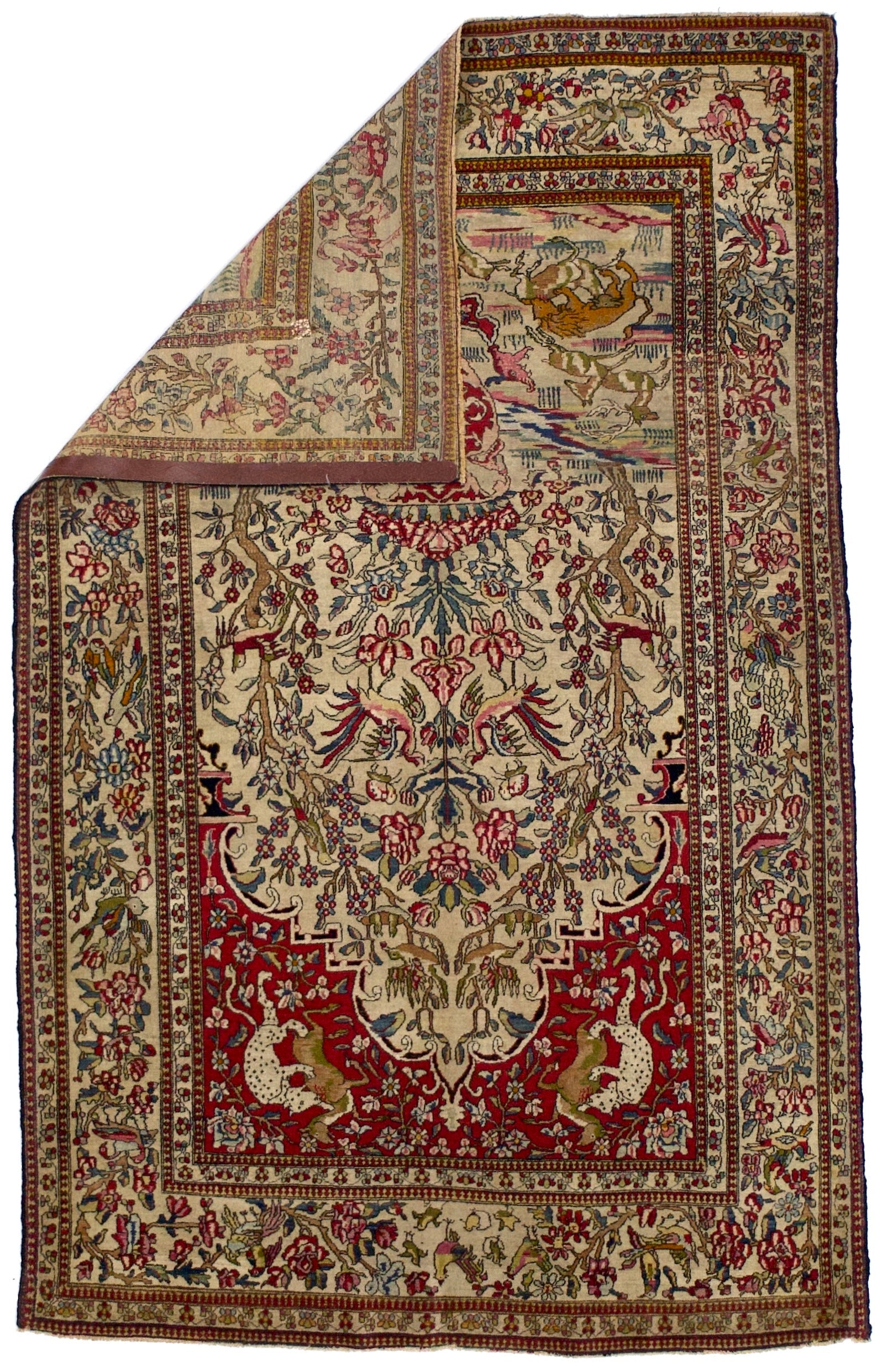 Antique Persian Tehran Rug 4' 6'' x 7' 3"