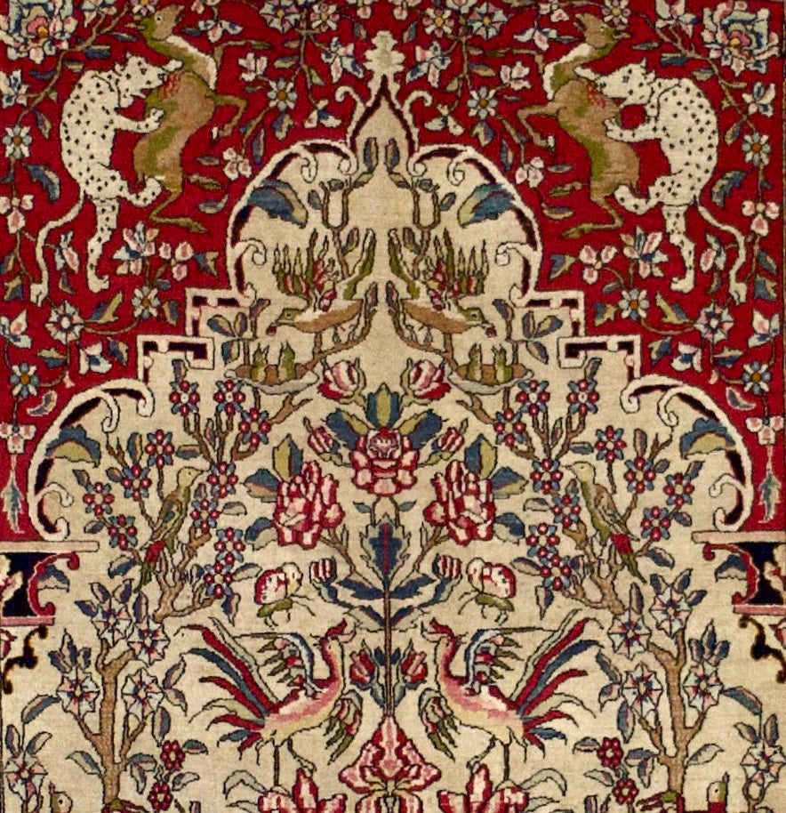 Antique Persian Tehran Rug 4' 6'' x 7' 3"