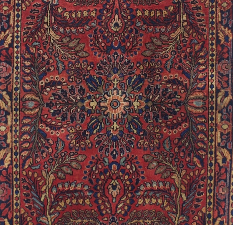 Antique Mohajeran Sarouk Rug 2' 6" x 4' 9"