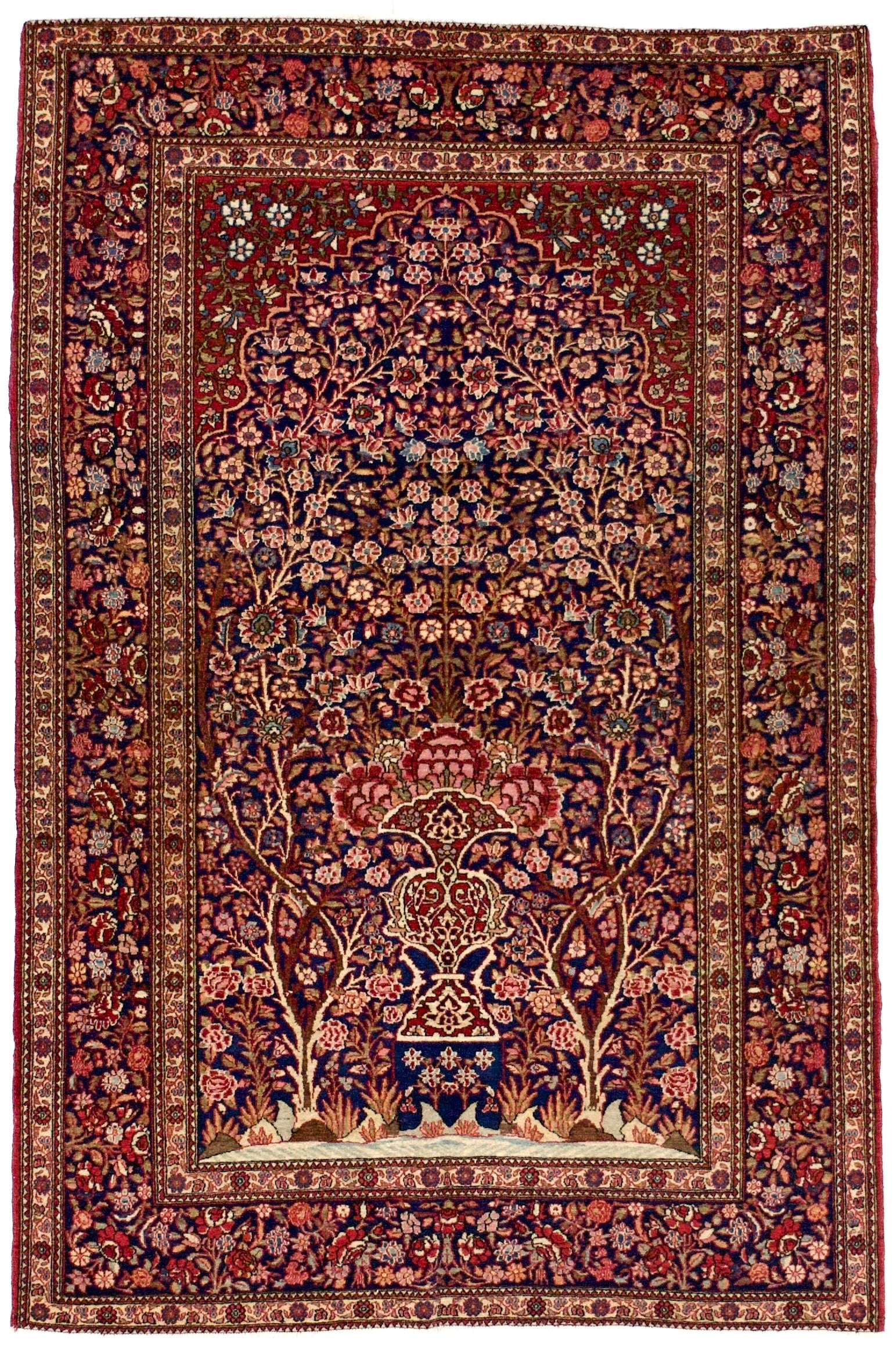 Antique Isfahan One of Pair Rug 4'5" x 6' 8"