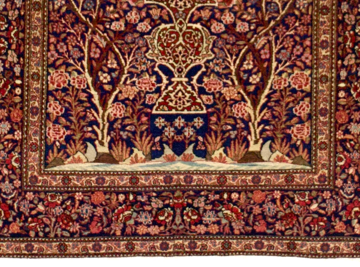 Antique Isfahan One of Pair Rug 4'5" x 6' 8"