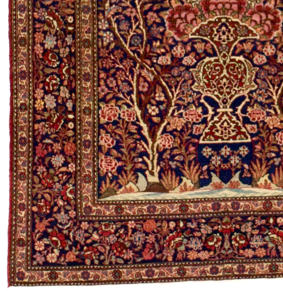 Antique Isfahan One of Pair Rug 4'5" x 6' 8"