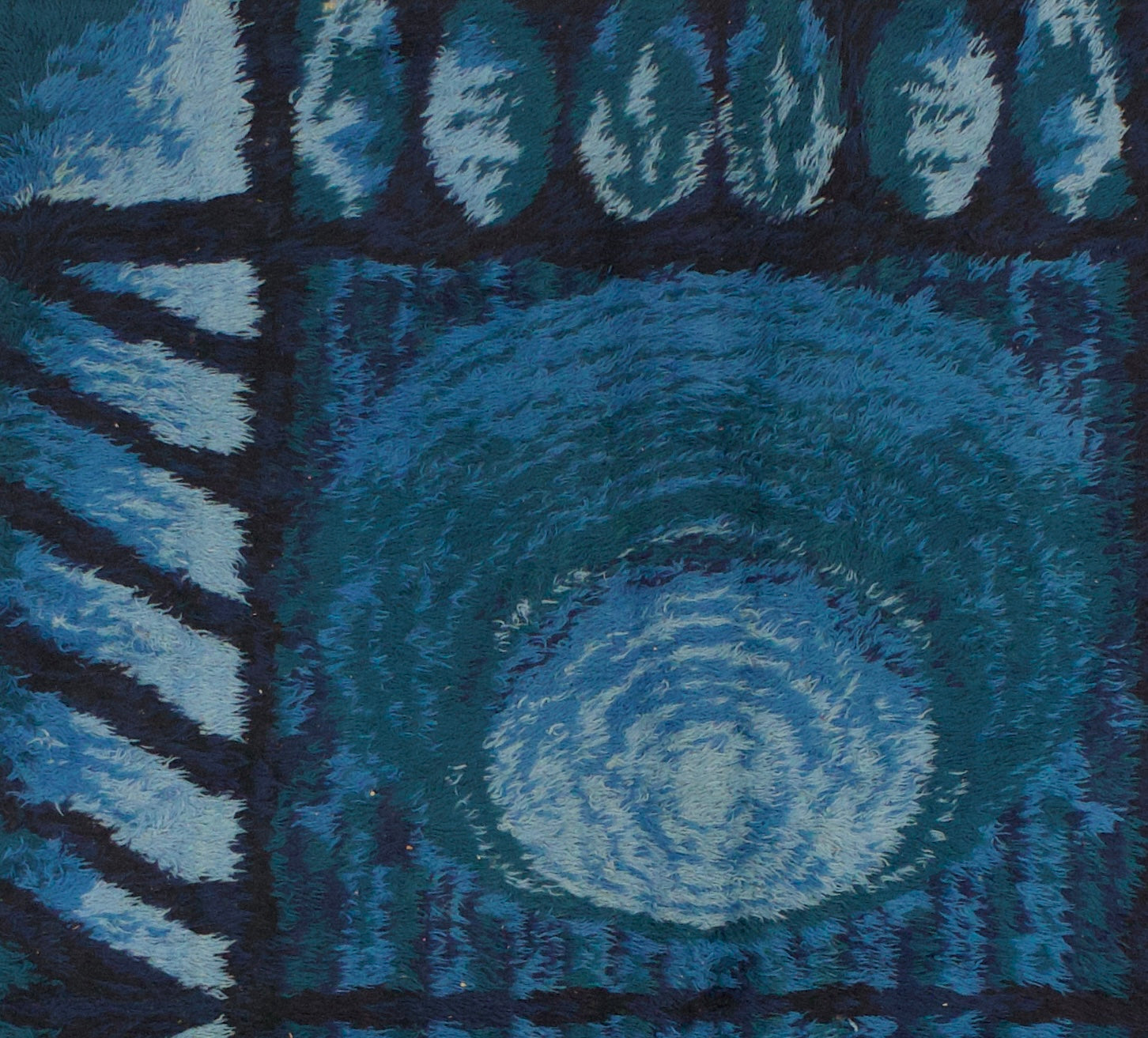 Vintage European Shag Wool Rug 5' 6" x 7' 9"