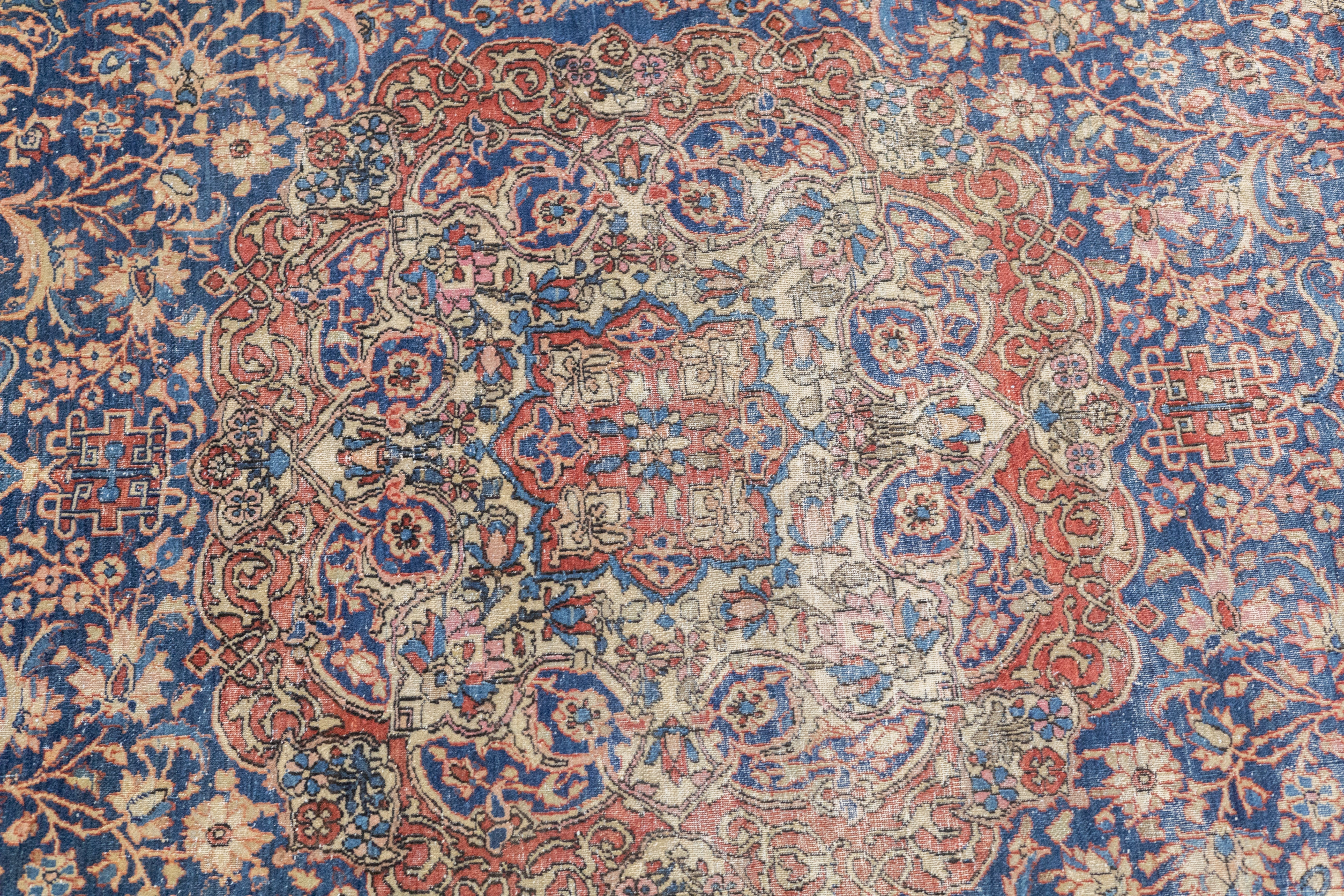 Antique Isfahan Rug 4' 2" x 6' 7"