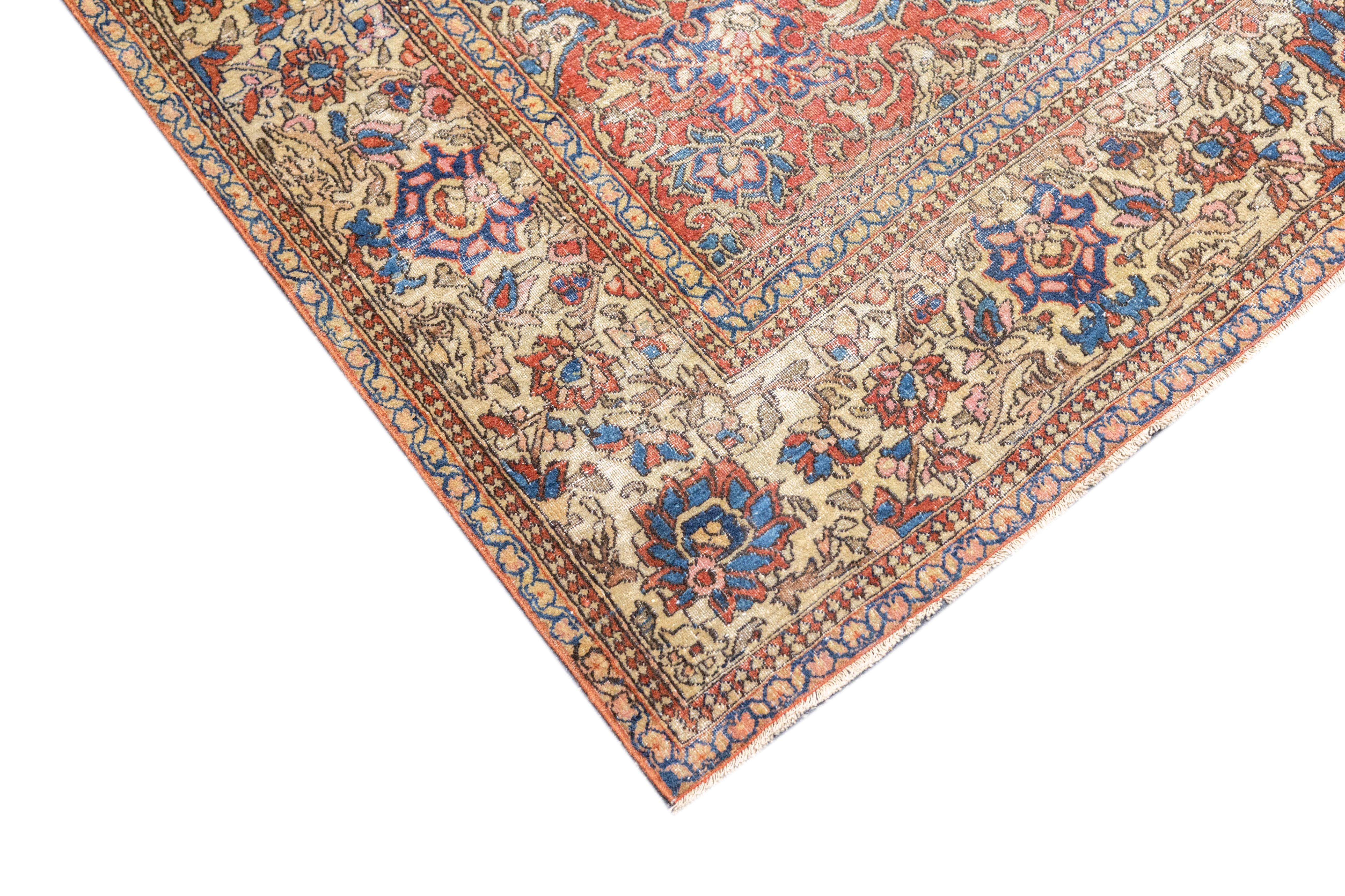 Antique Isfahan Rug 4' 2" x 6' 7"