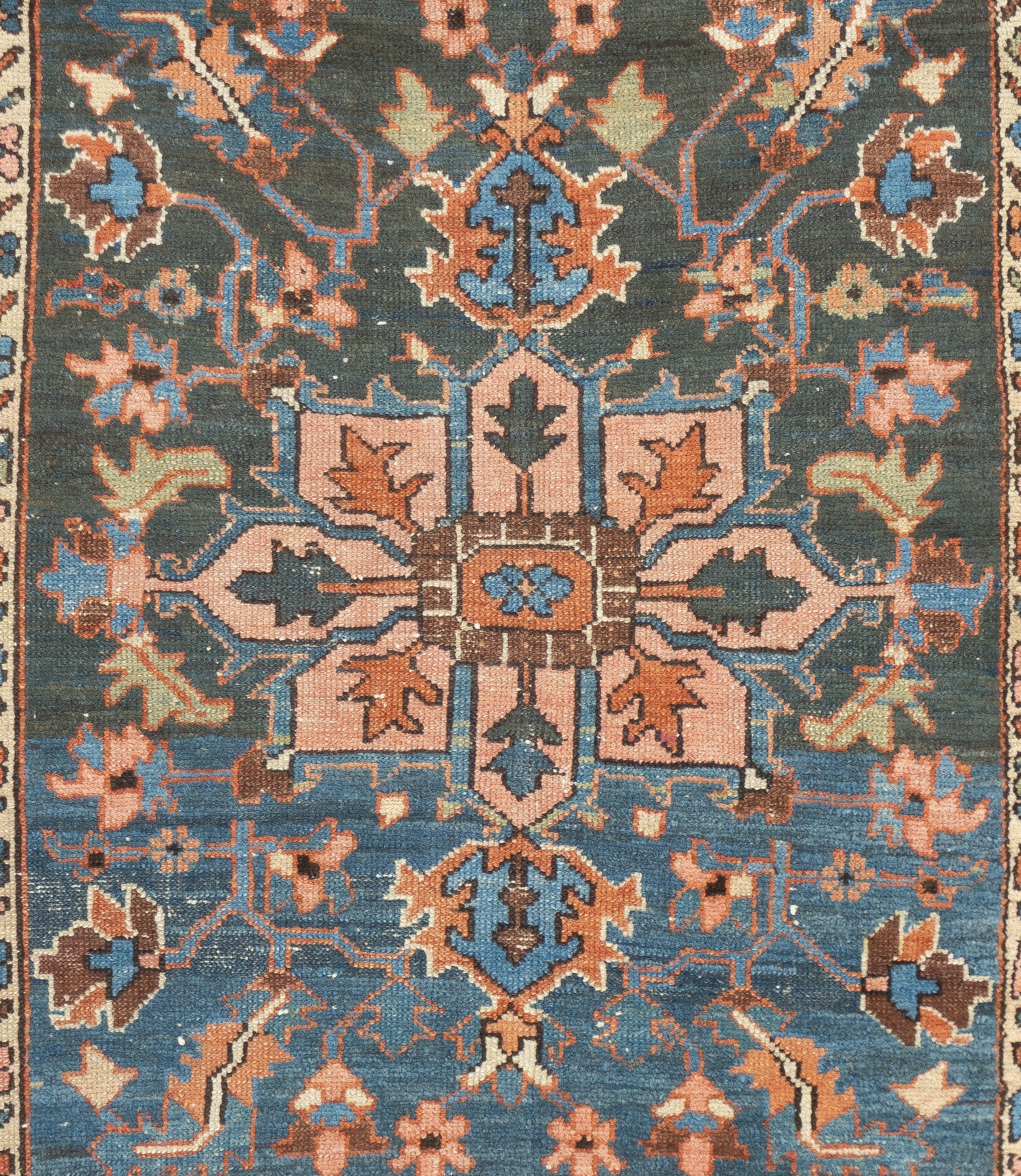 Antique Heriz Rug 4'0" x 4'5''