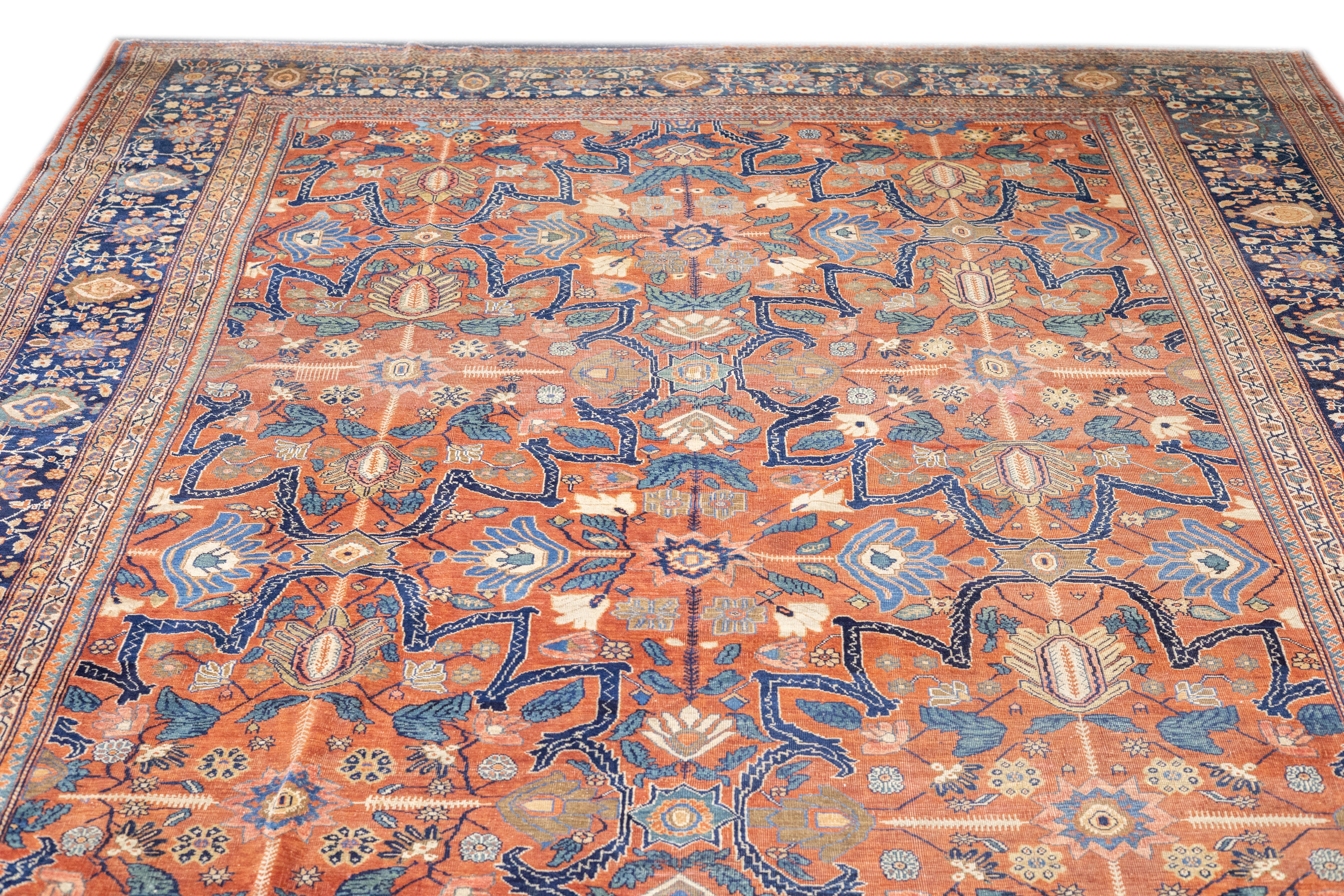 Antique Farahan Sarouk Rug 8' 10" x 12' 3''