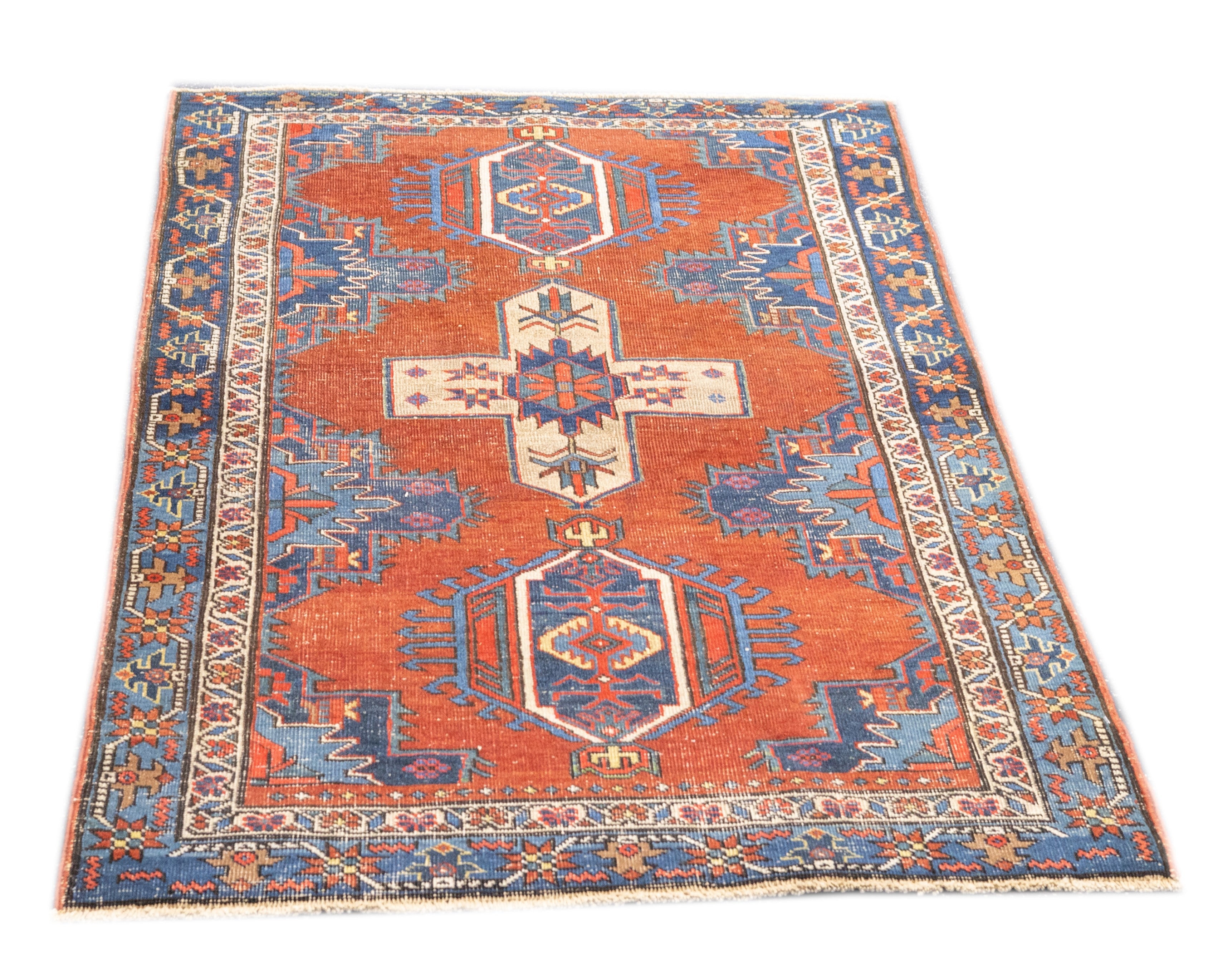 Antique Heriz Rug 3'10'' x 4'5''