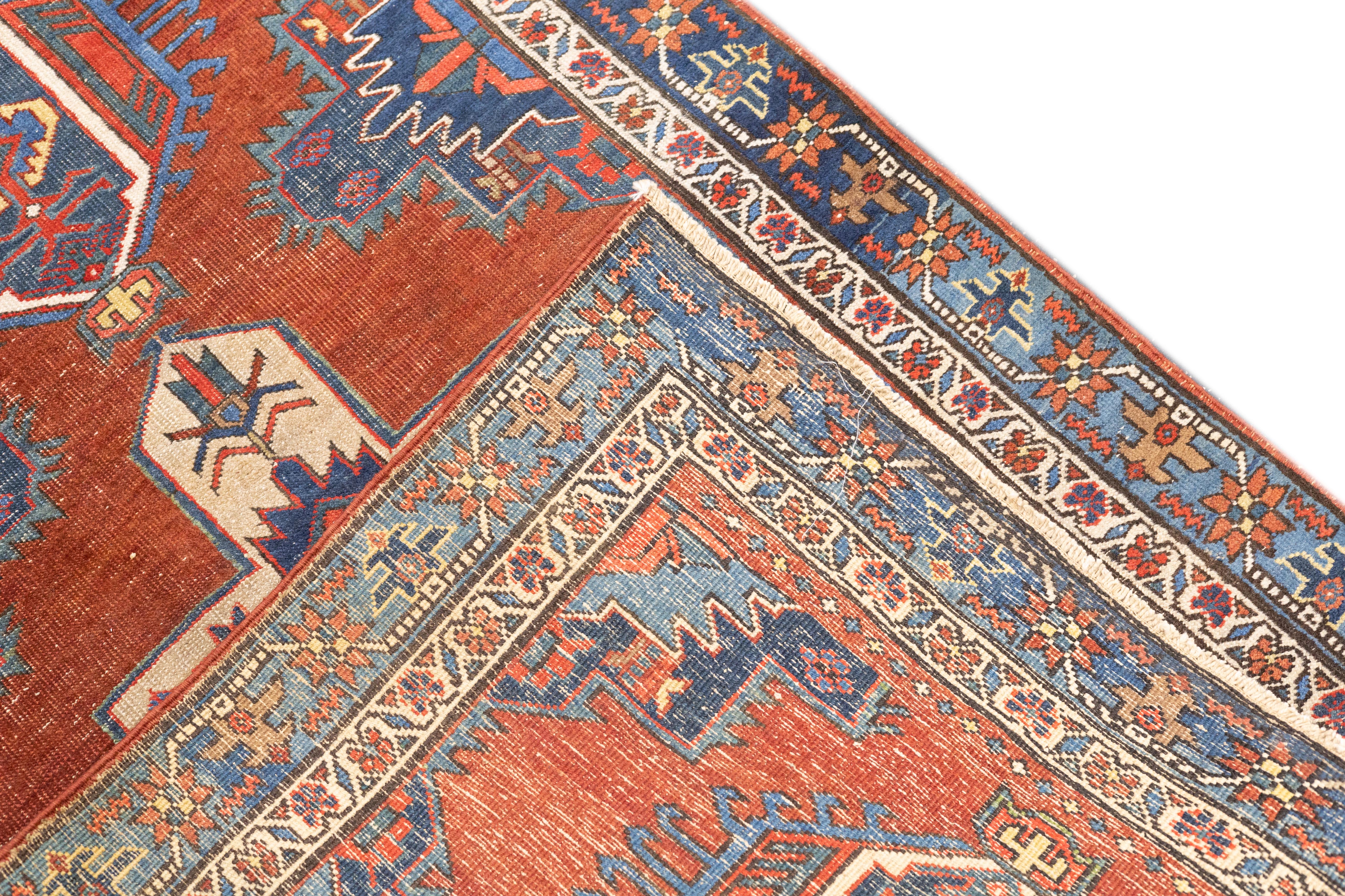 Antique Heriz Rug 3'10'' x 4'5''