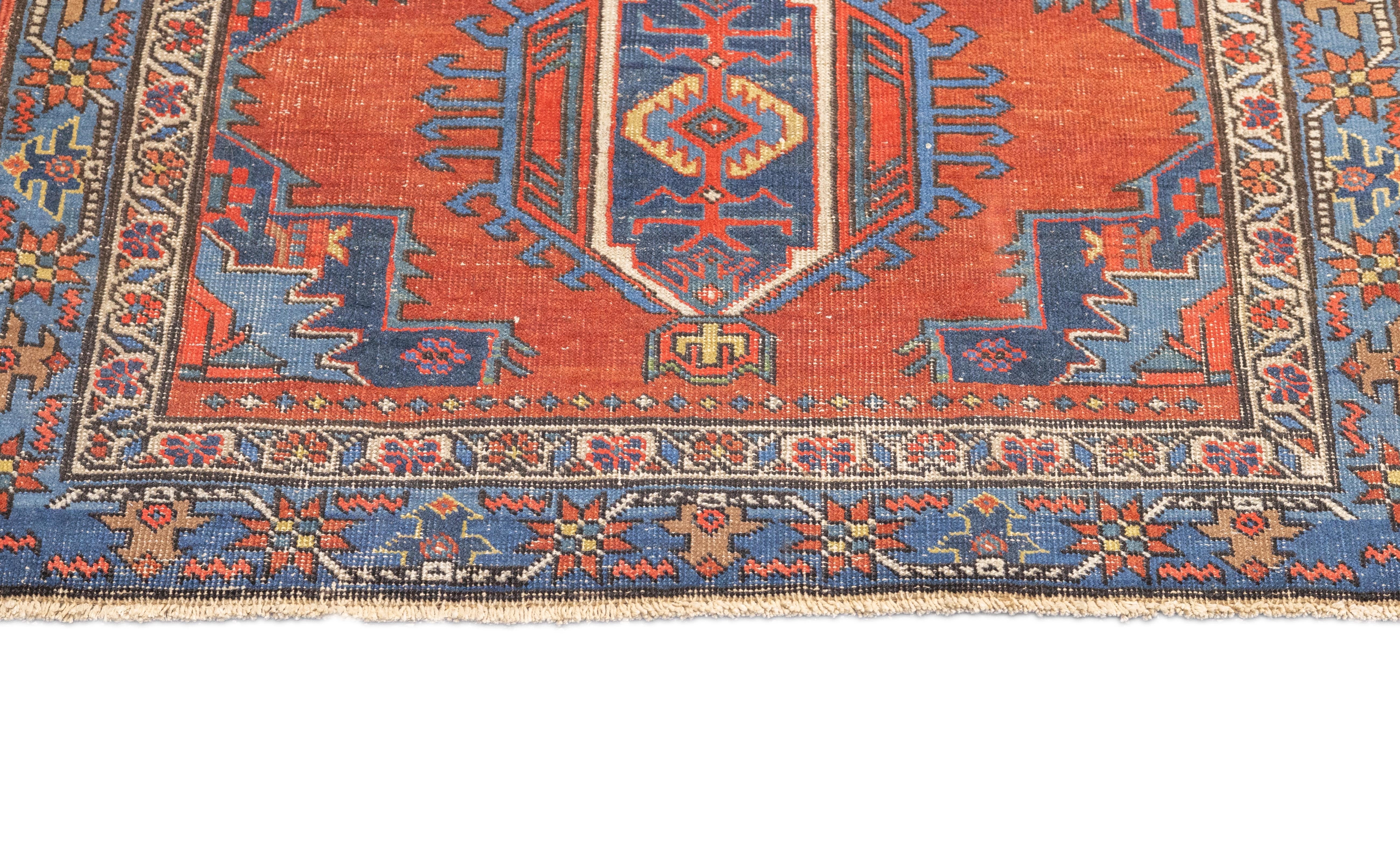 Antique Heriz Rug 3'10'' x 4'5''