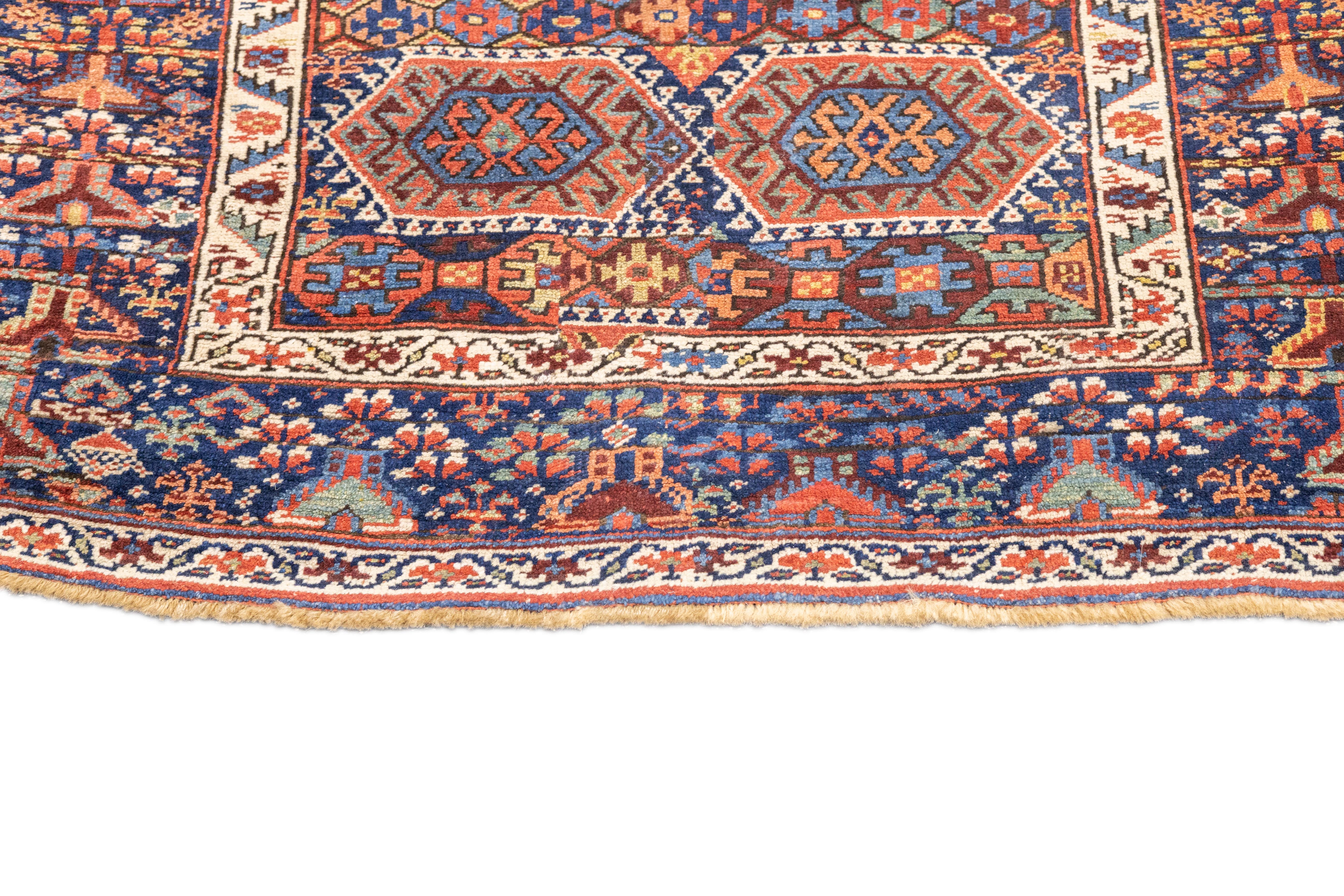 Antique Tribal Kurdish Rug 4'2'' x 6'4''