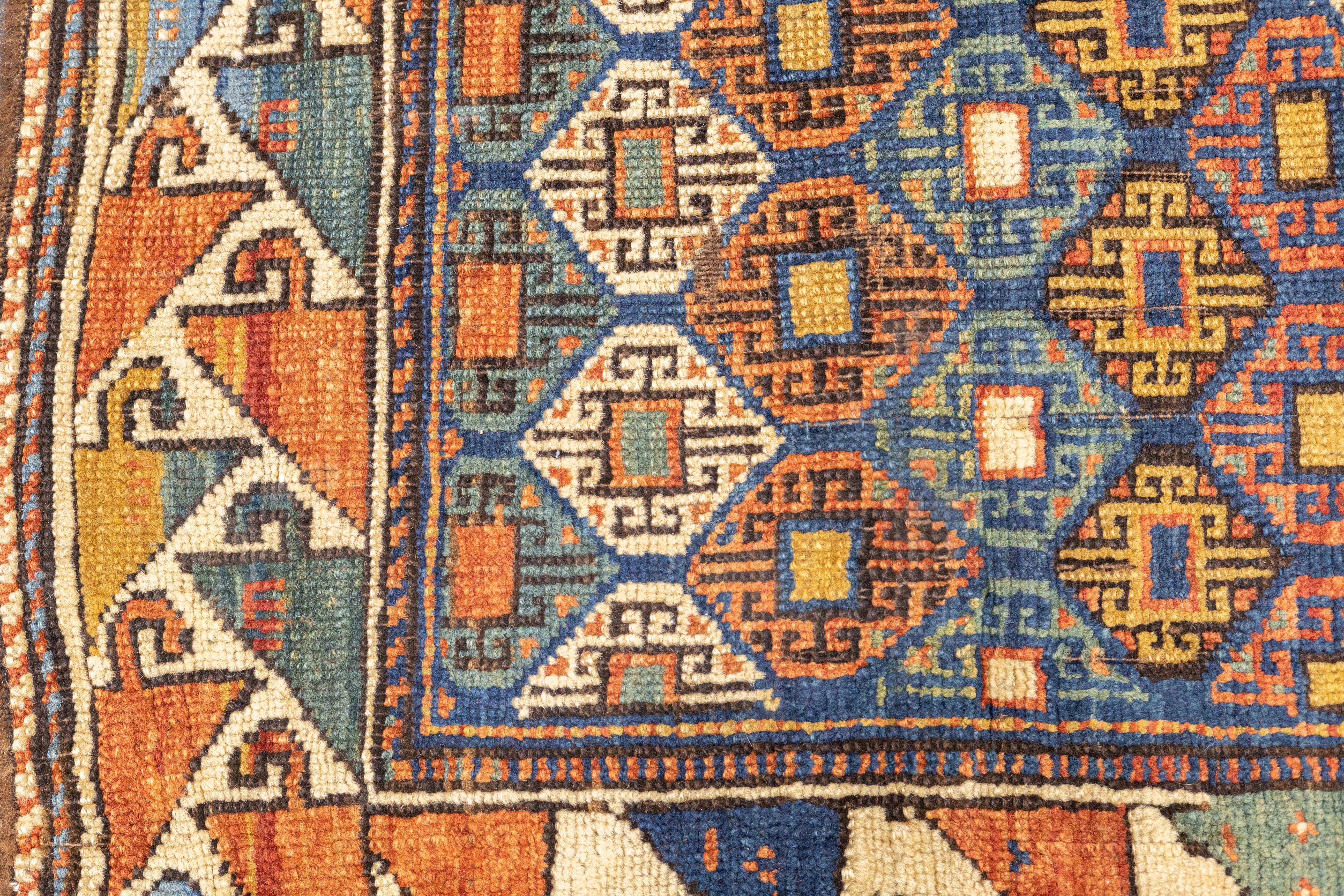 Antique Caucasian Kazak Rug 3'1'' x 4'3''