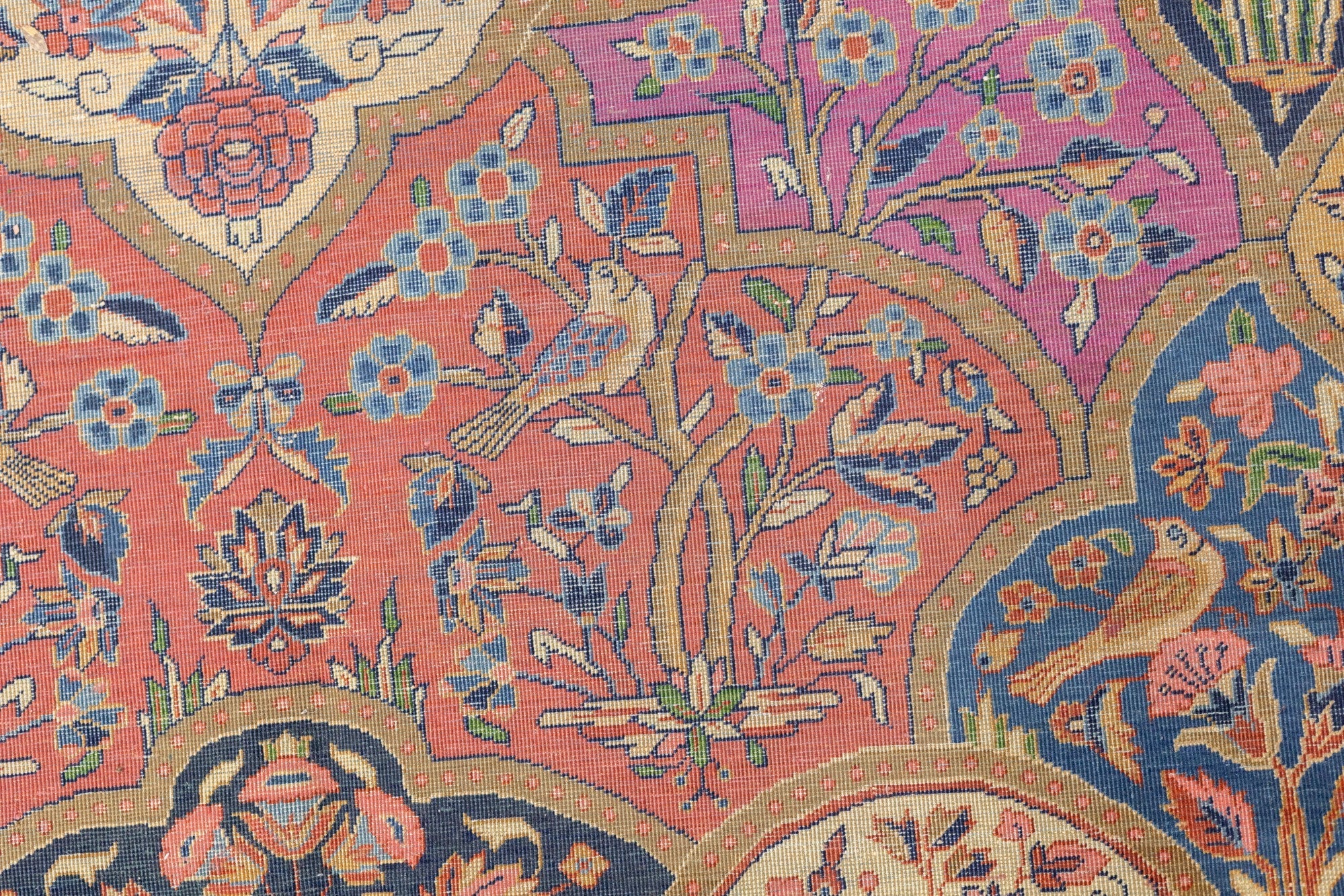 Antique Dabir Kashan Rug 8'10'' x 11'6''