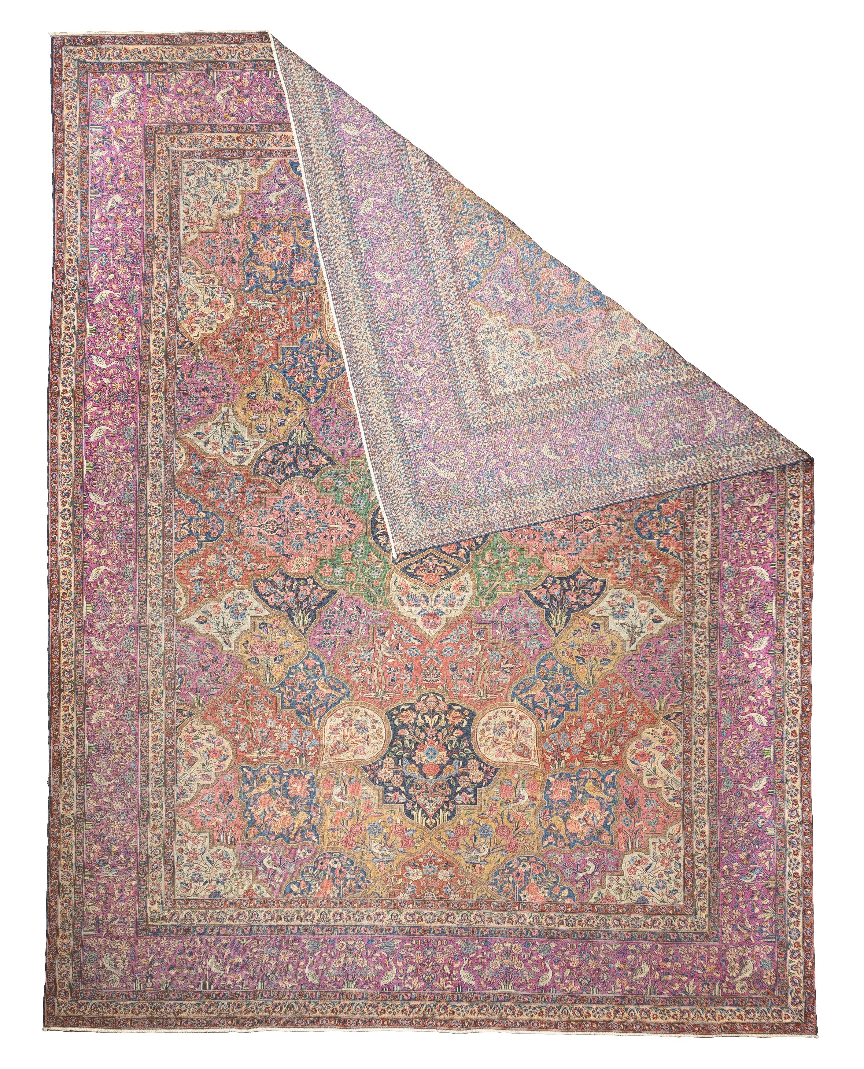 Antique Dabir Kashan Rug 8'10'' x 11'6''