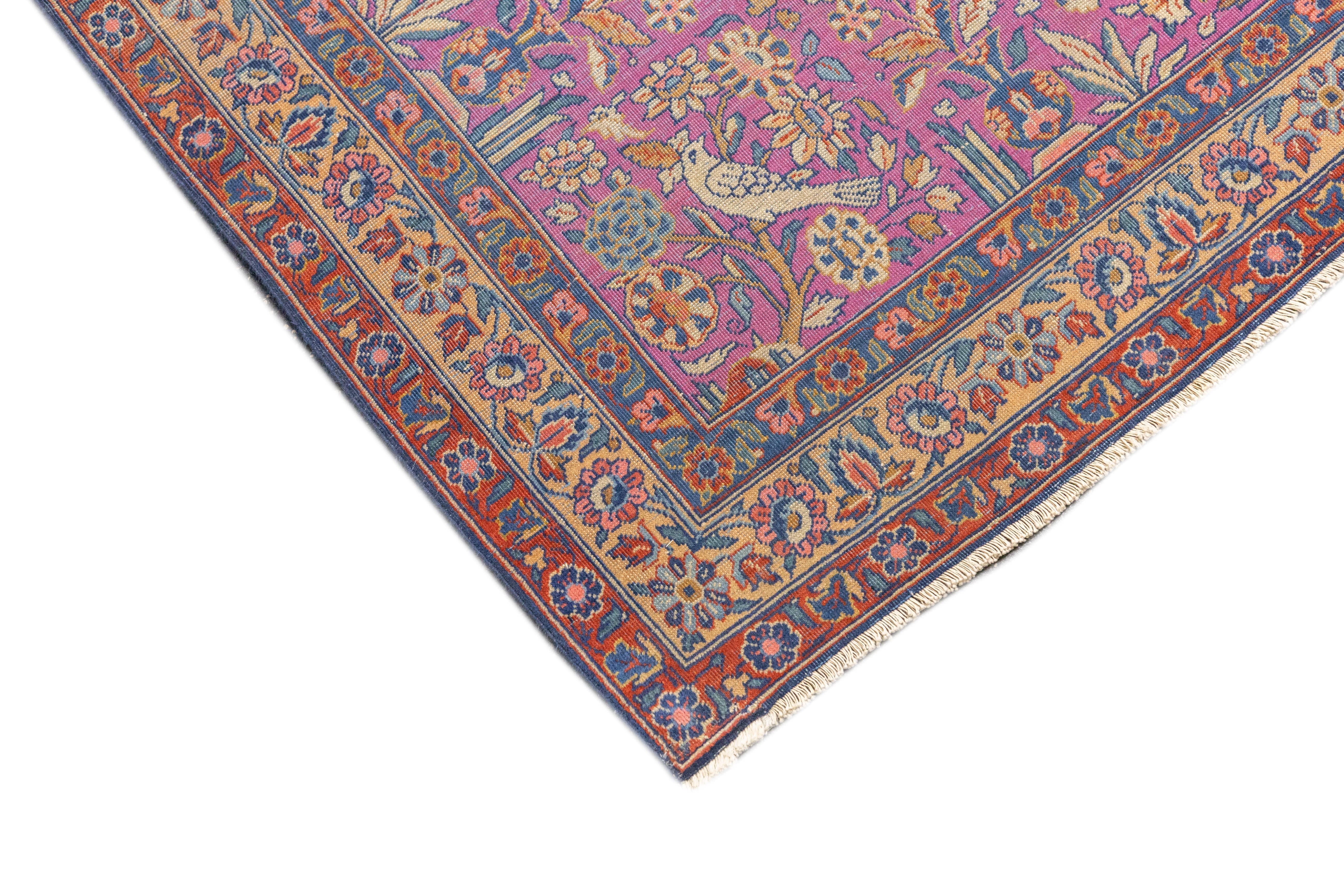 Antique Dabir Kashan Rug 8'10'' x 11'6''