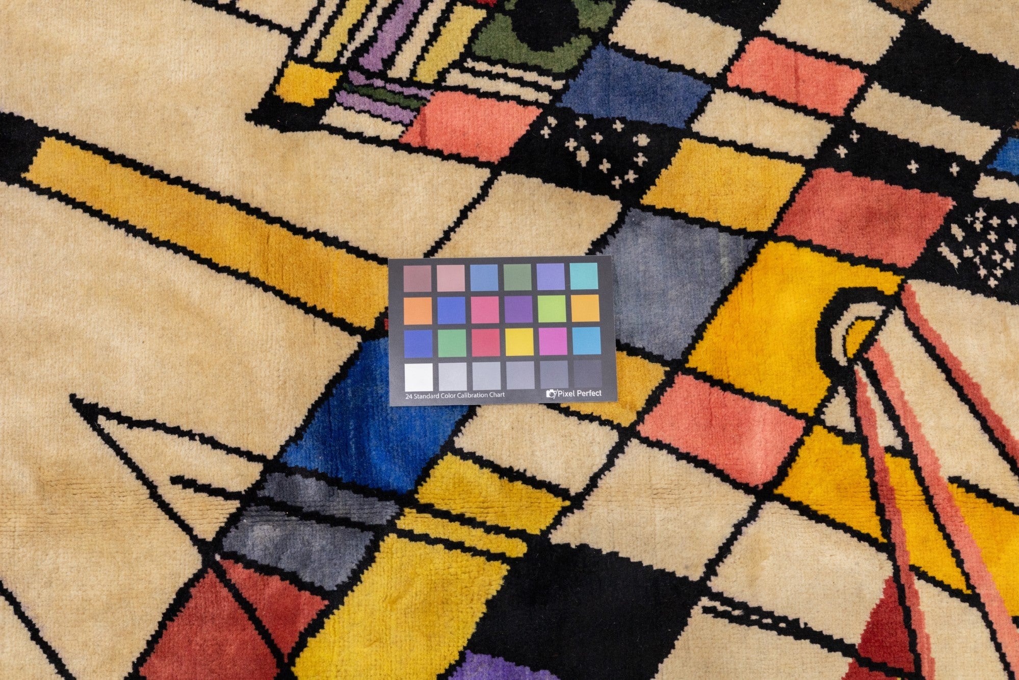 Mid Century Harmony in Abstraction Rug Designed by Wassily Kandinsky 6'7'' x 8'1''
