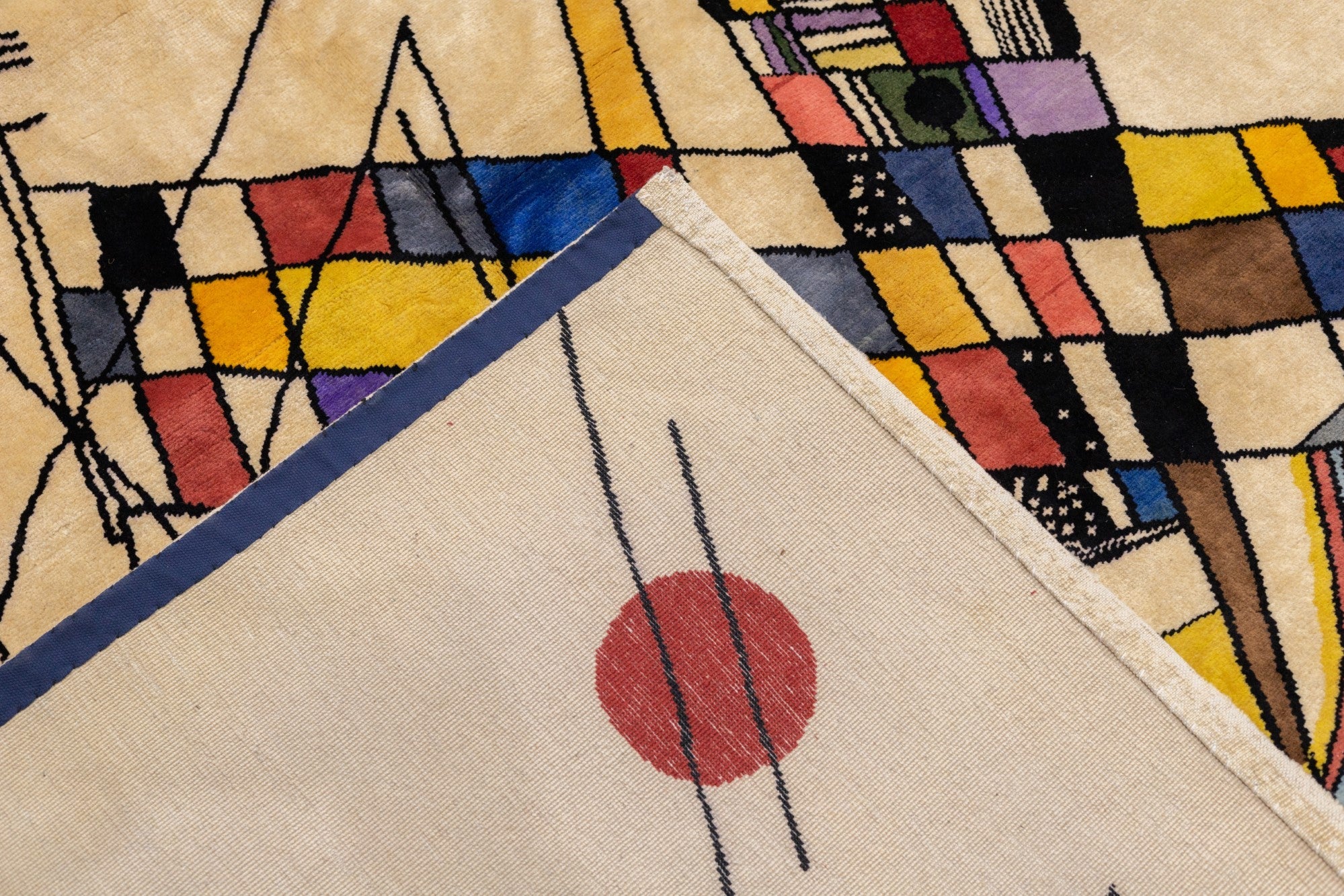 Mid Century Harmony in Abstraction Rug Designed by Wassily Kandinsky 6'7'' x 8'1''