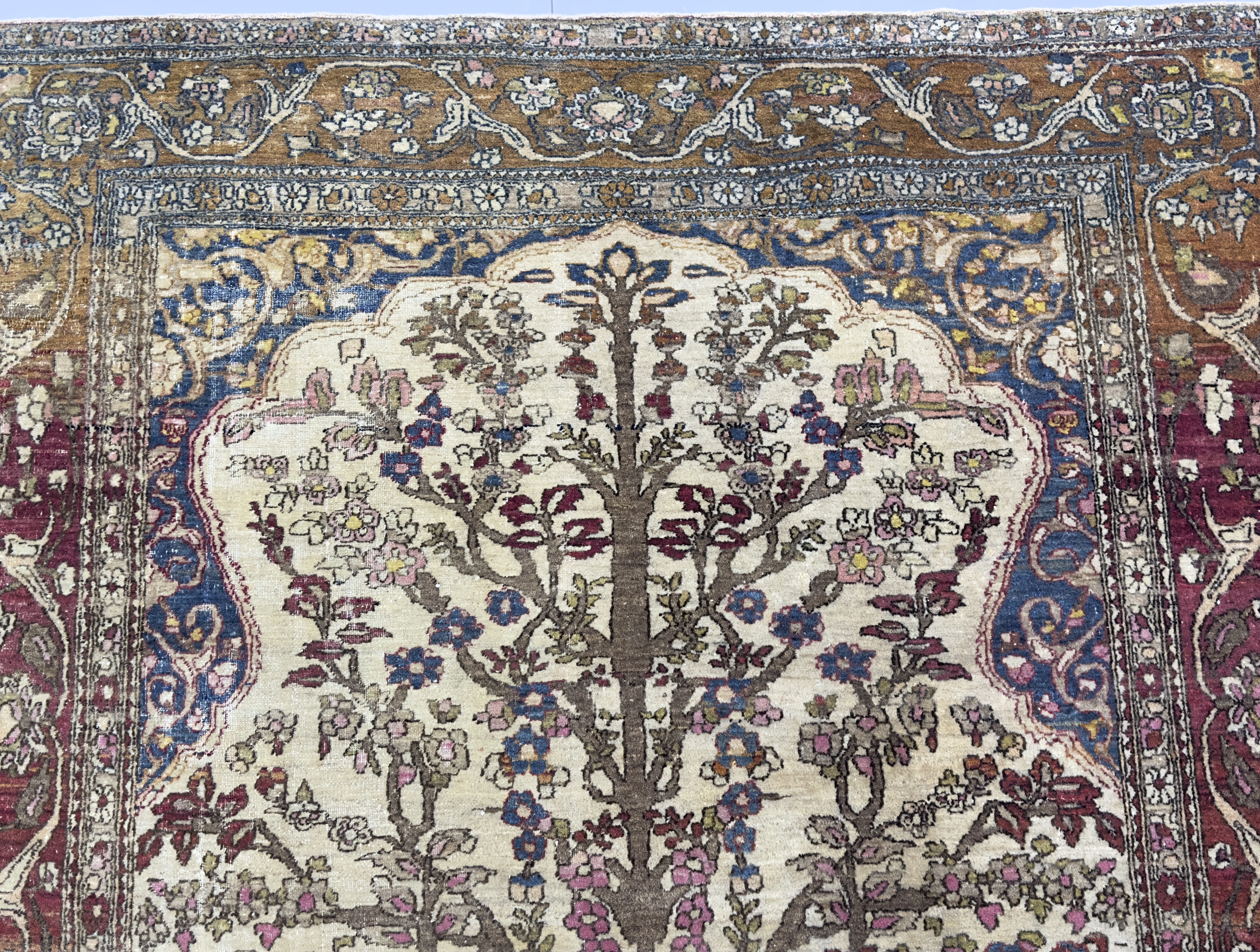 Antique Tehran Rug 4' 3'' x 6' 3''
