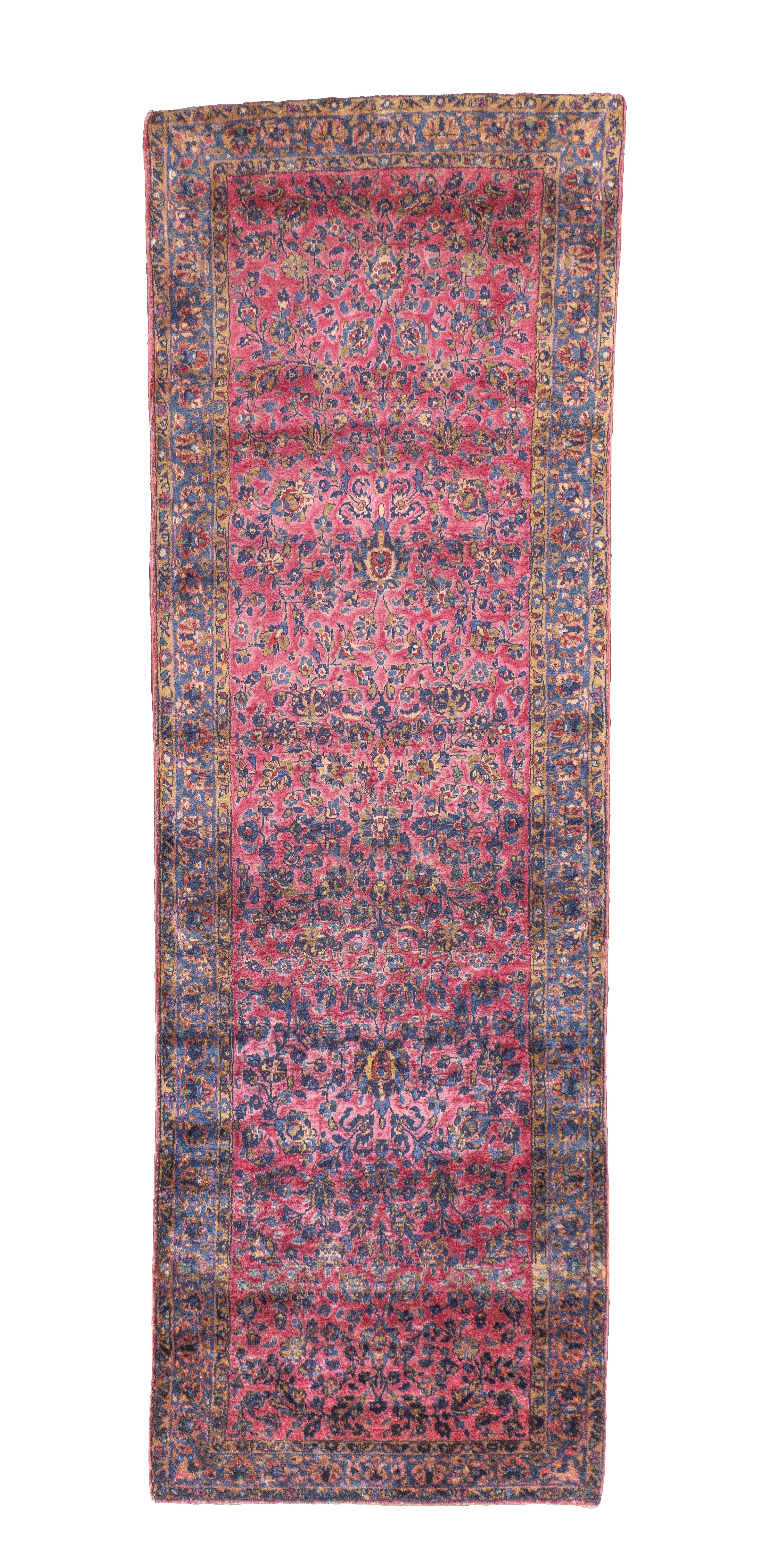 Antique Persian Silk Kashan 1'11'' x 5'11''