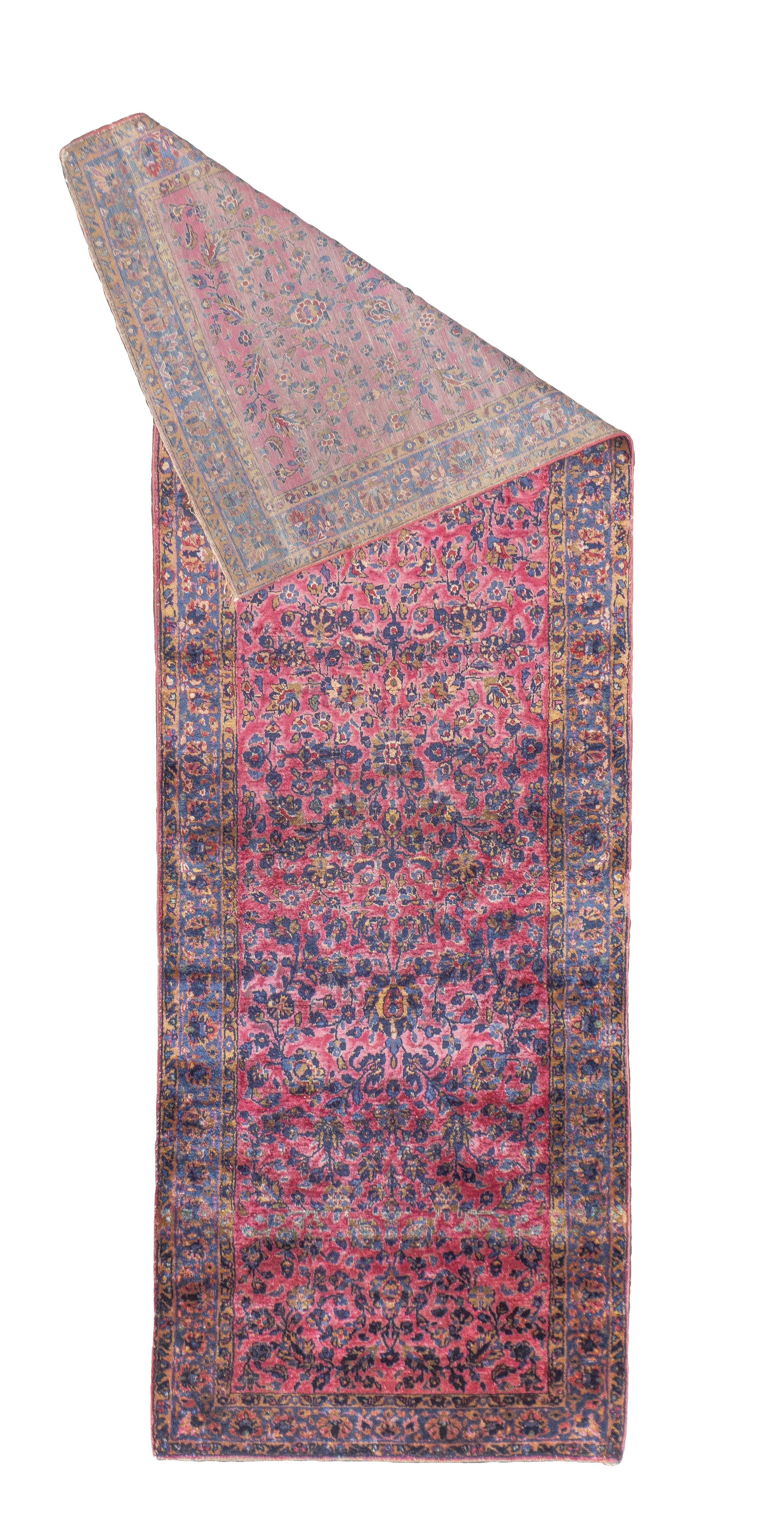 Antique Silk Kashan Rug 1'11'' x 5'11''