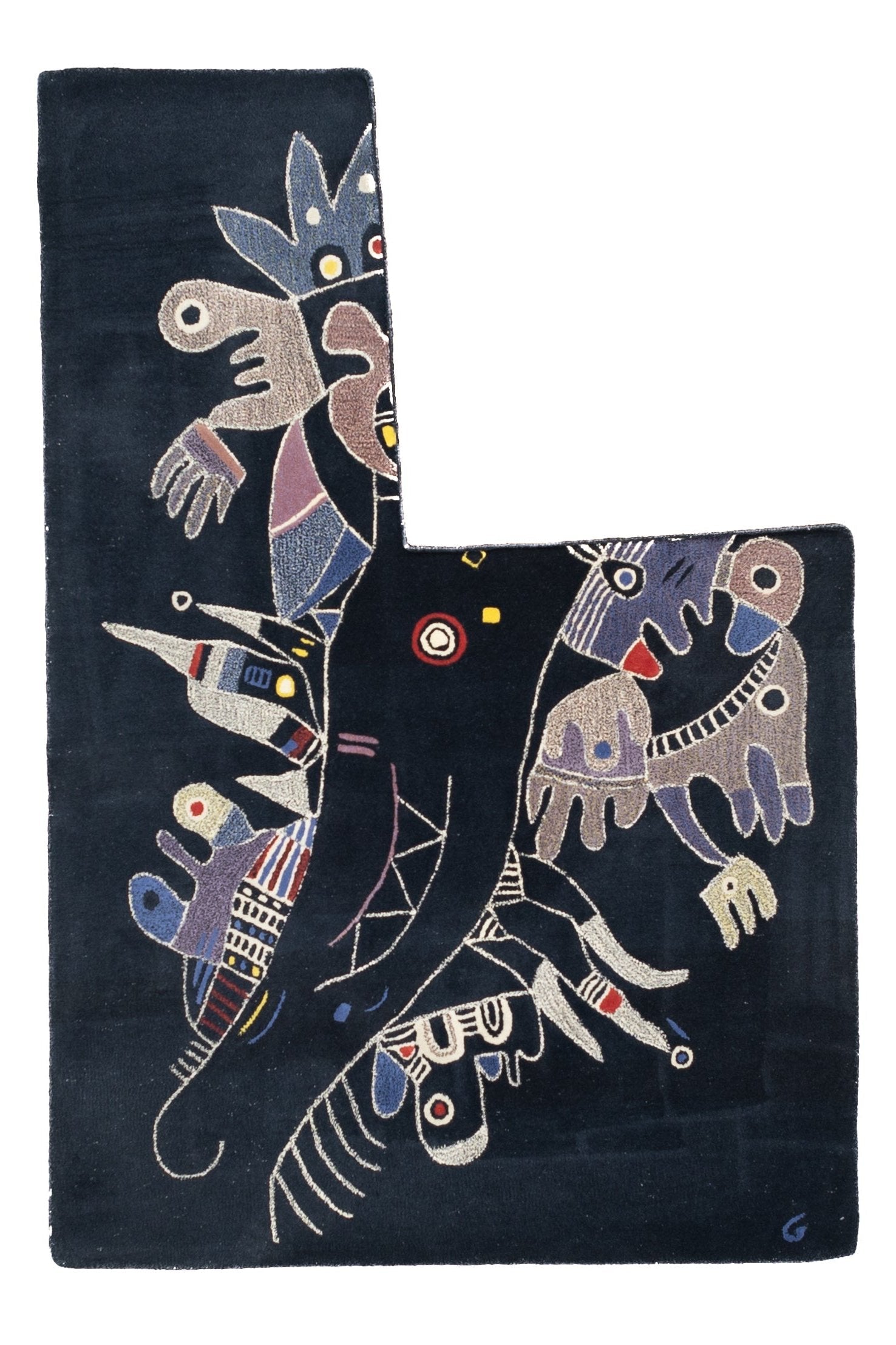 Mid Century Artistic French Tapestry 5' 3'' x 7' 8''