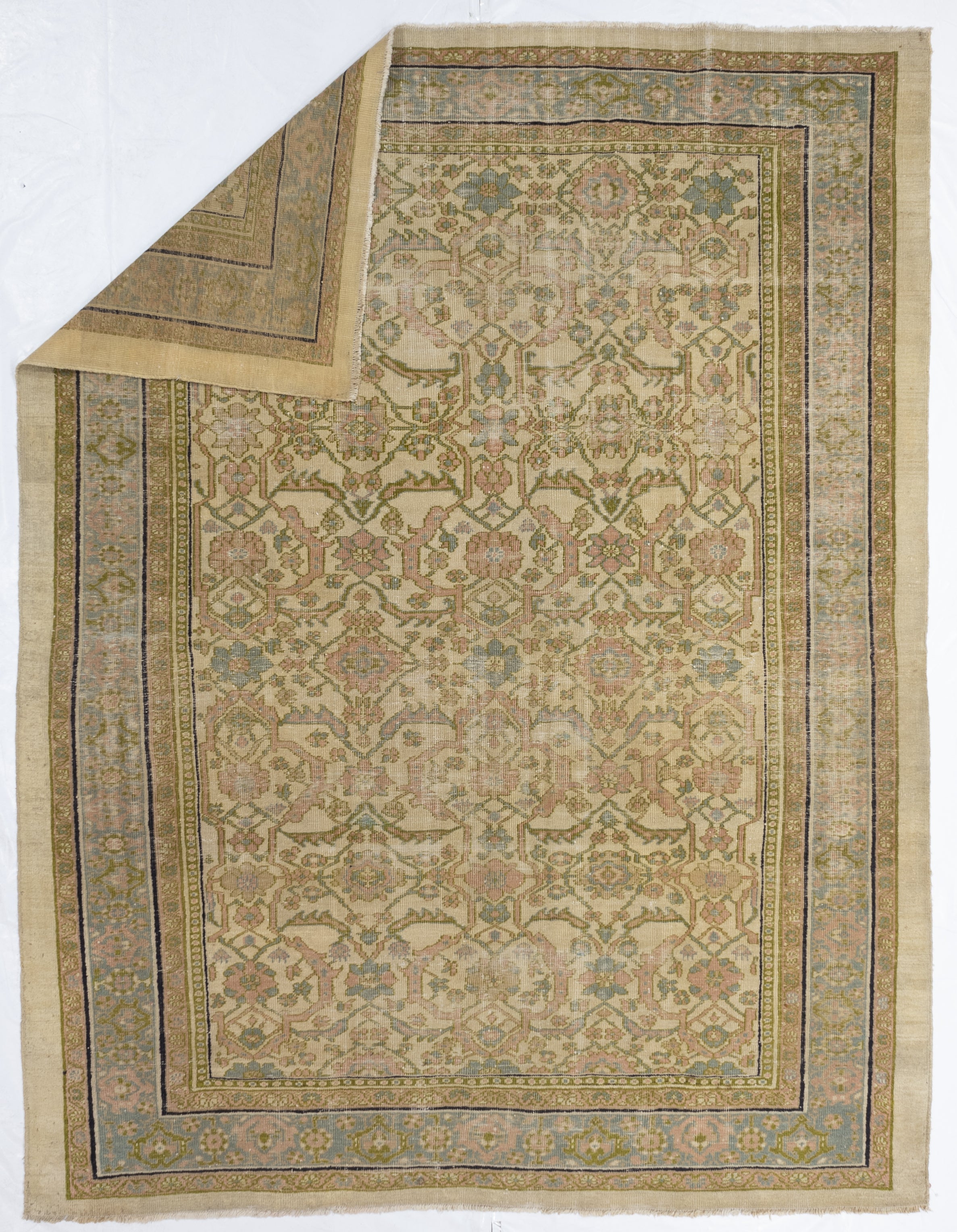 Fine Antique Sultanabad Mahal Rug 7'0" x 9' 1''