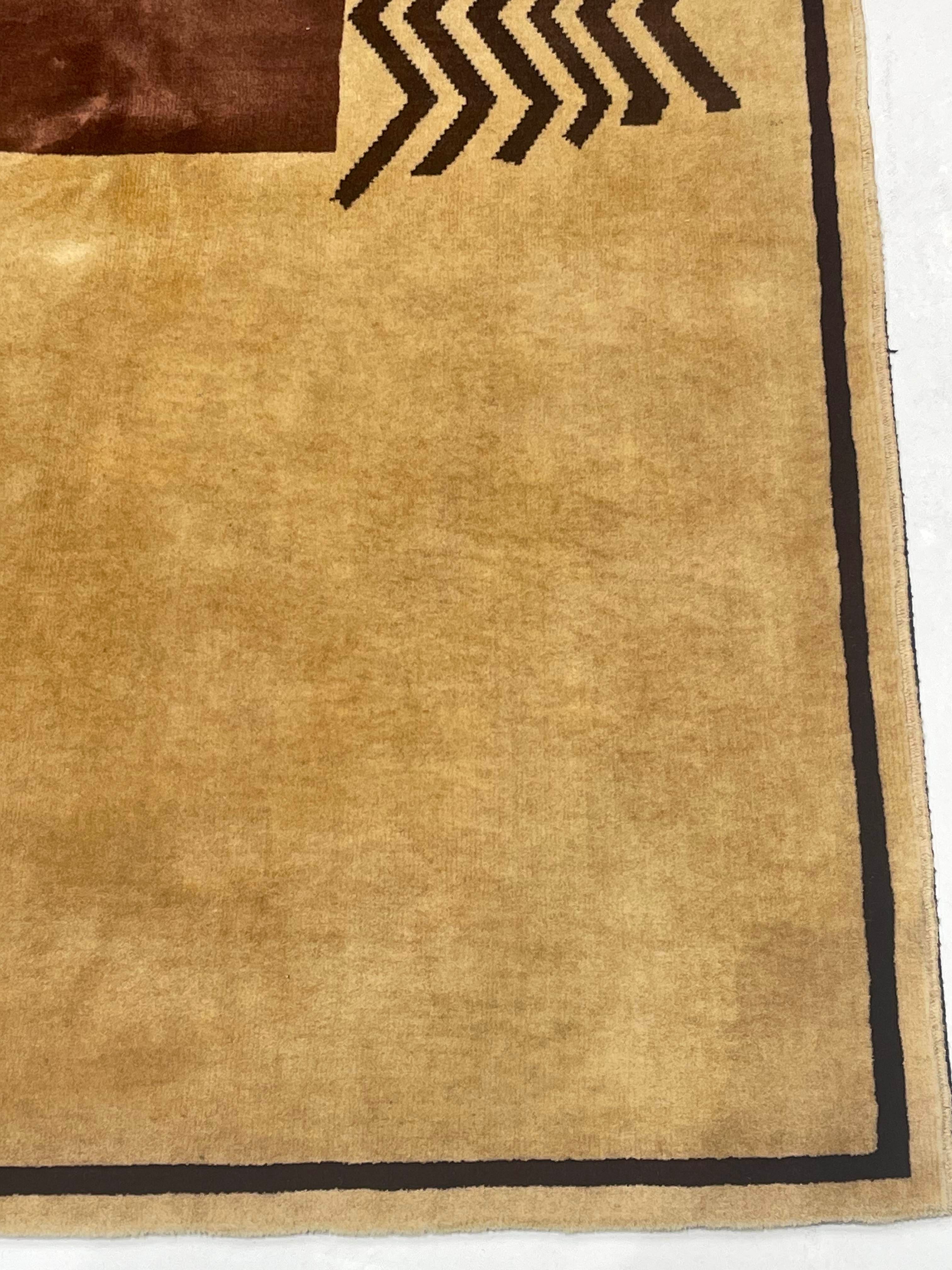 French Art Deco Rug 7' 2'' x 9' 1''