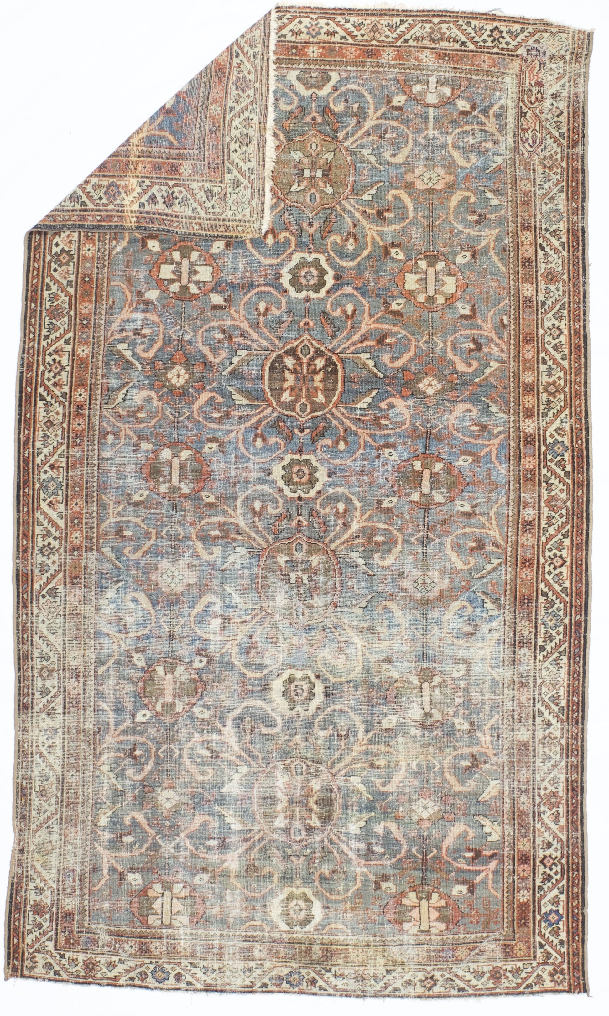 Antique Shabby Chic Sultanabad Mahal Rug 5' 5'' x 9' 5''