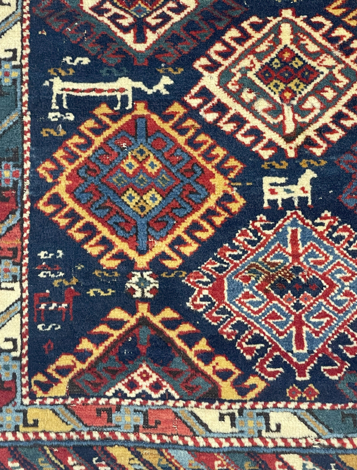 Antique Caucasian Kuba Rug 3' 10" x 4' 5''