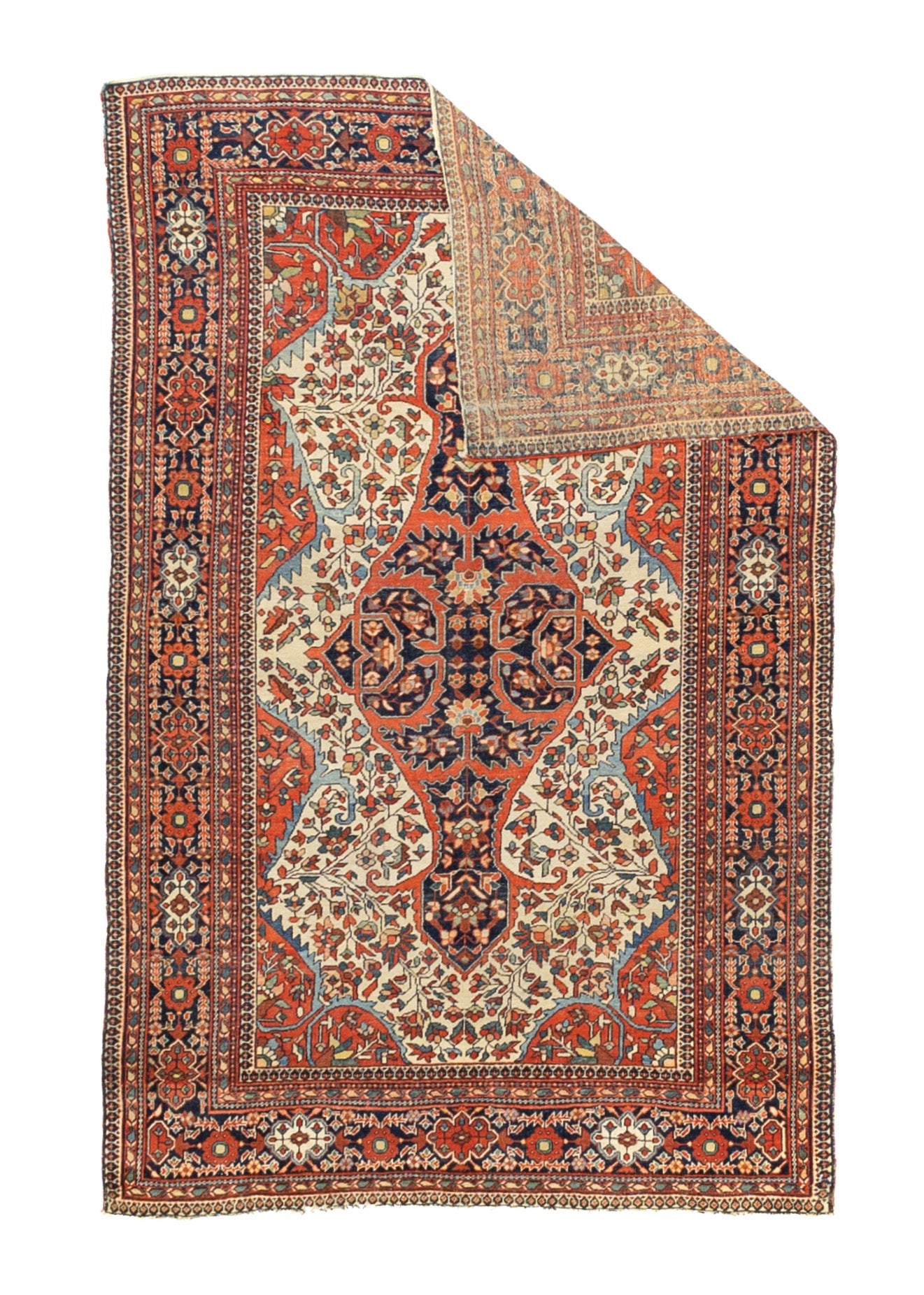 Antique Farahan Sarouk Rug 4'3" x 6' 11"
