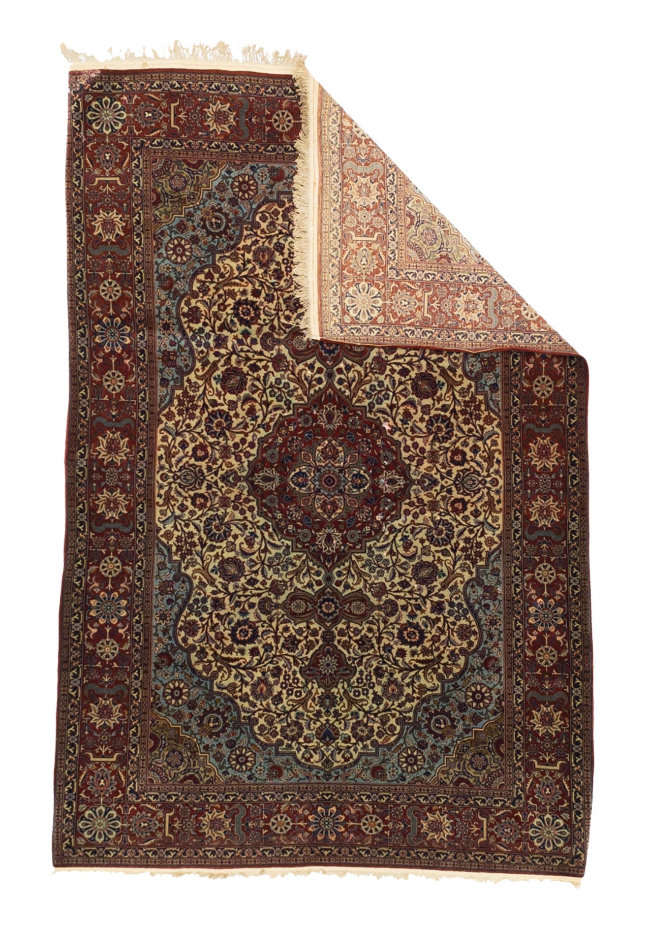 Antique Persian Isfahan Rug 4'4" x 6' 6"