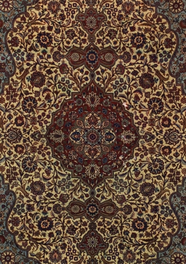 Antique Persian Isfahan Rug 4'4" x 6' 6"