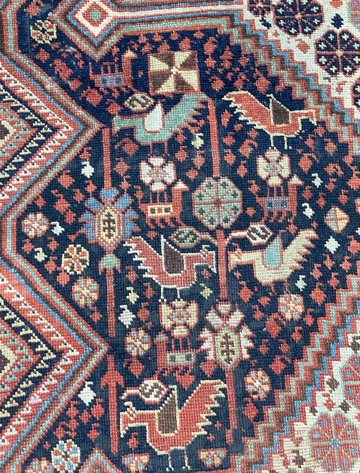 Antique Gashgai Rug 4'5" x 7' 7"