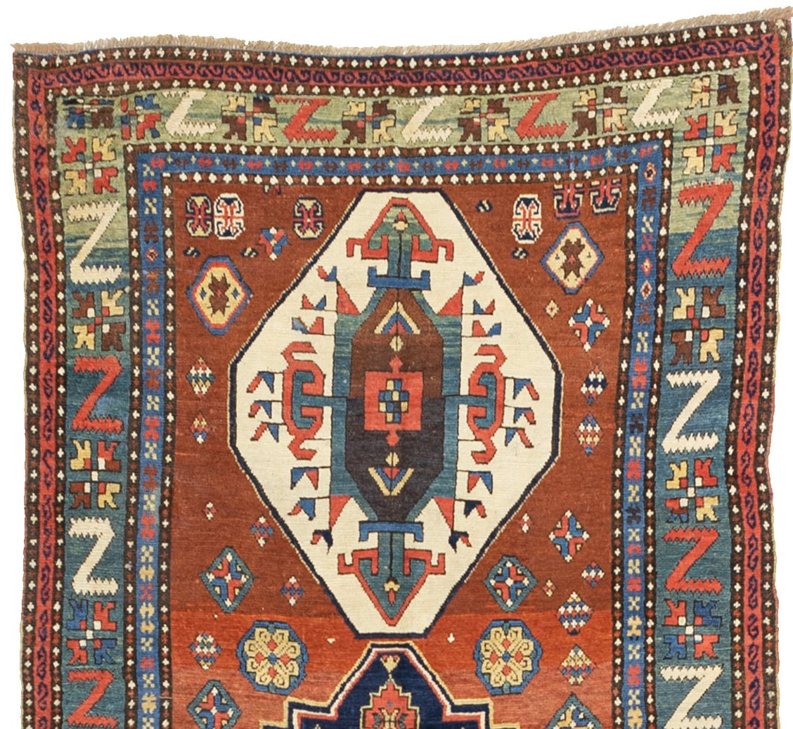 Antique Caucasian Kazak Rug 5' 0" x 9' 0"