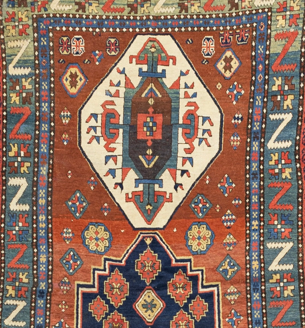 Antique Caucasian Kazak Rug 5' 0" x 9' 0"