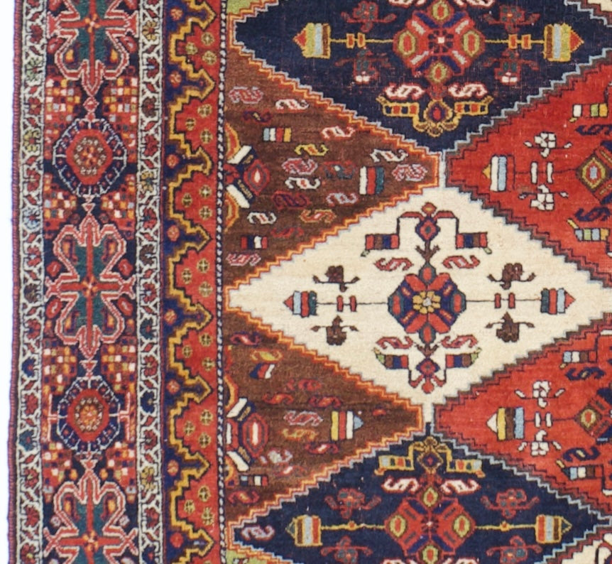 Antique Tribal Afshar Rug 4' 10" x 6' 2"