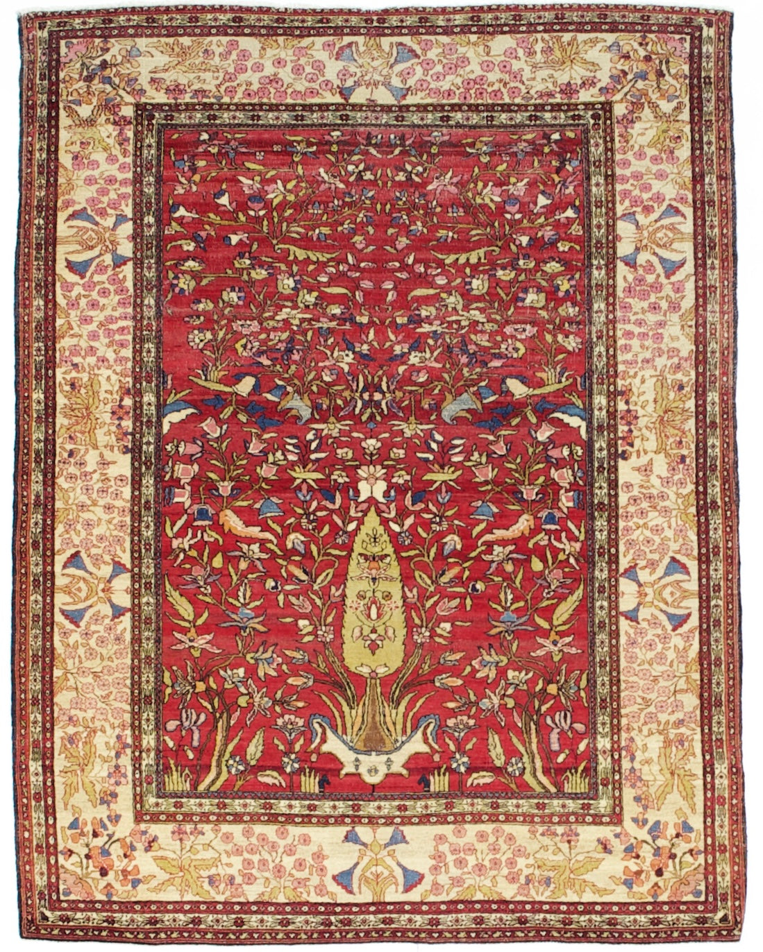 Fine Antique Isfahan Rug 4'7" x 6' 0"