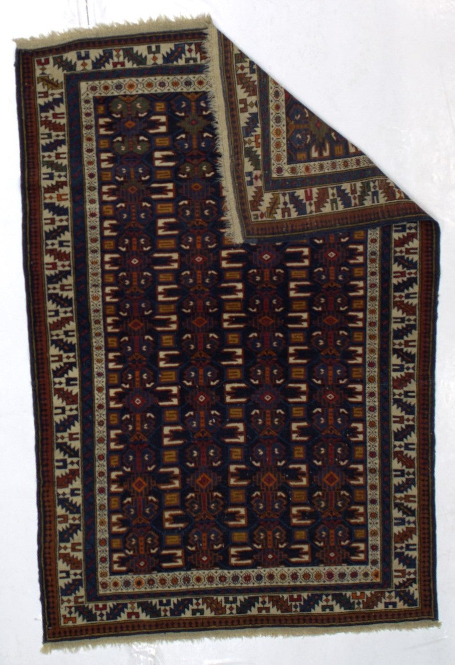 Antique Caucasian Zehour Kuba Rug 3' 7" x 5' 3''