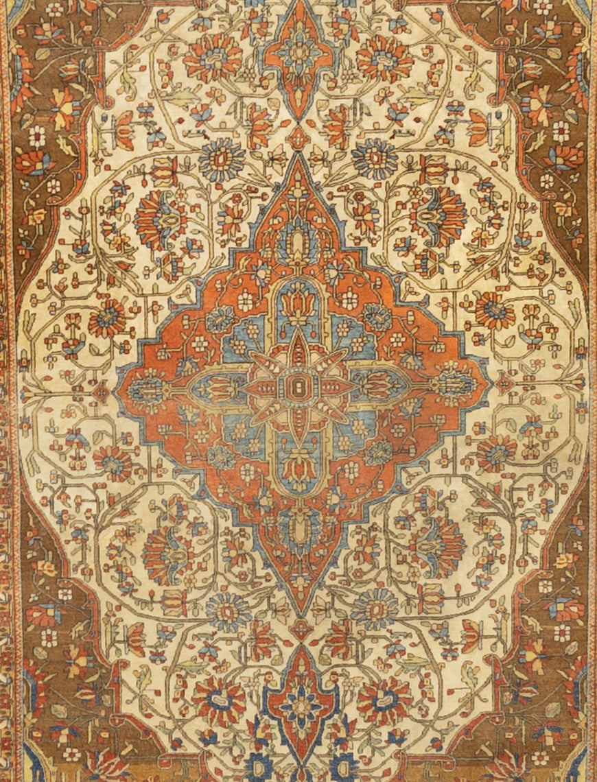 Fine Antique Mohtasham Kashan Rug 4' 7" x 6' 5"