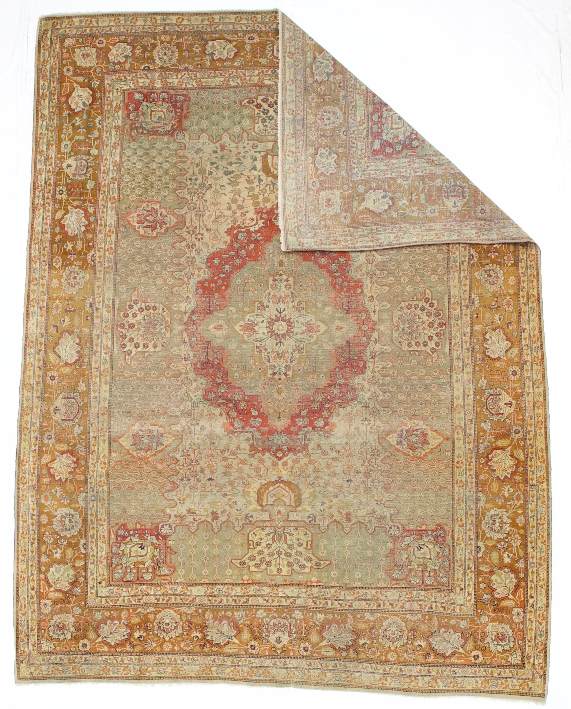 Antique Mohtasham Kashan Rug 7' 7'' x 10' 0"