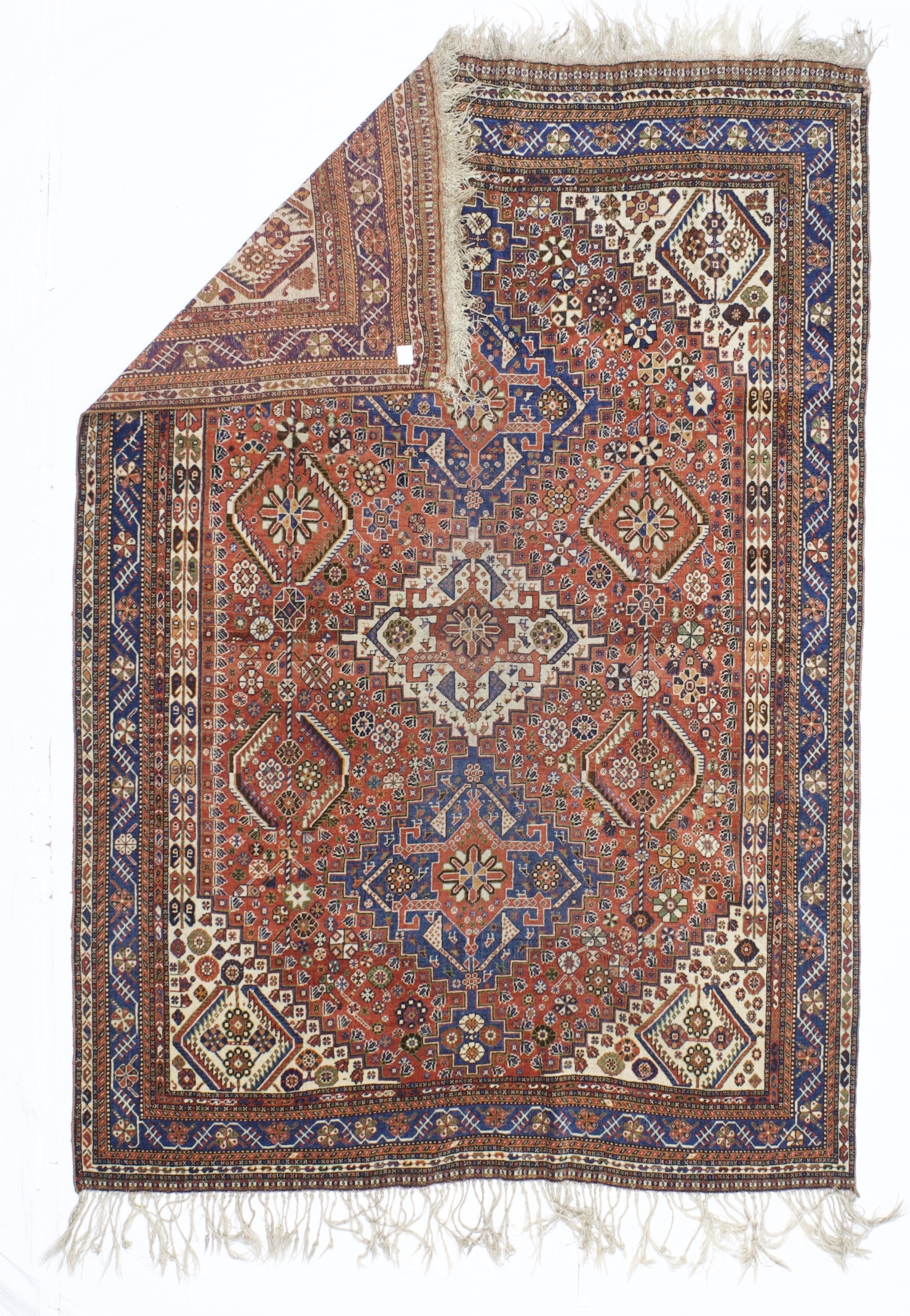 Antique Persian Qashqai Rug 5' 10'' x 8' 4''