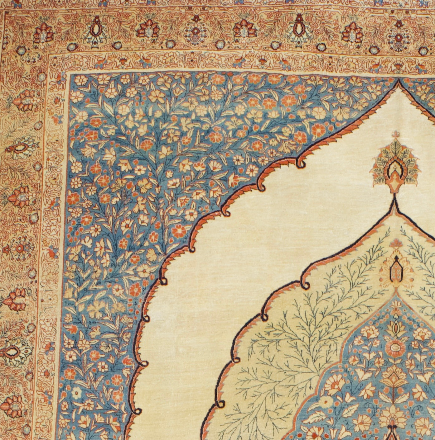 Antique Haji Jailli Tabriz Rug 8' 7" x 11' 8"