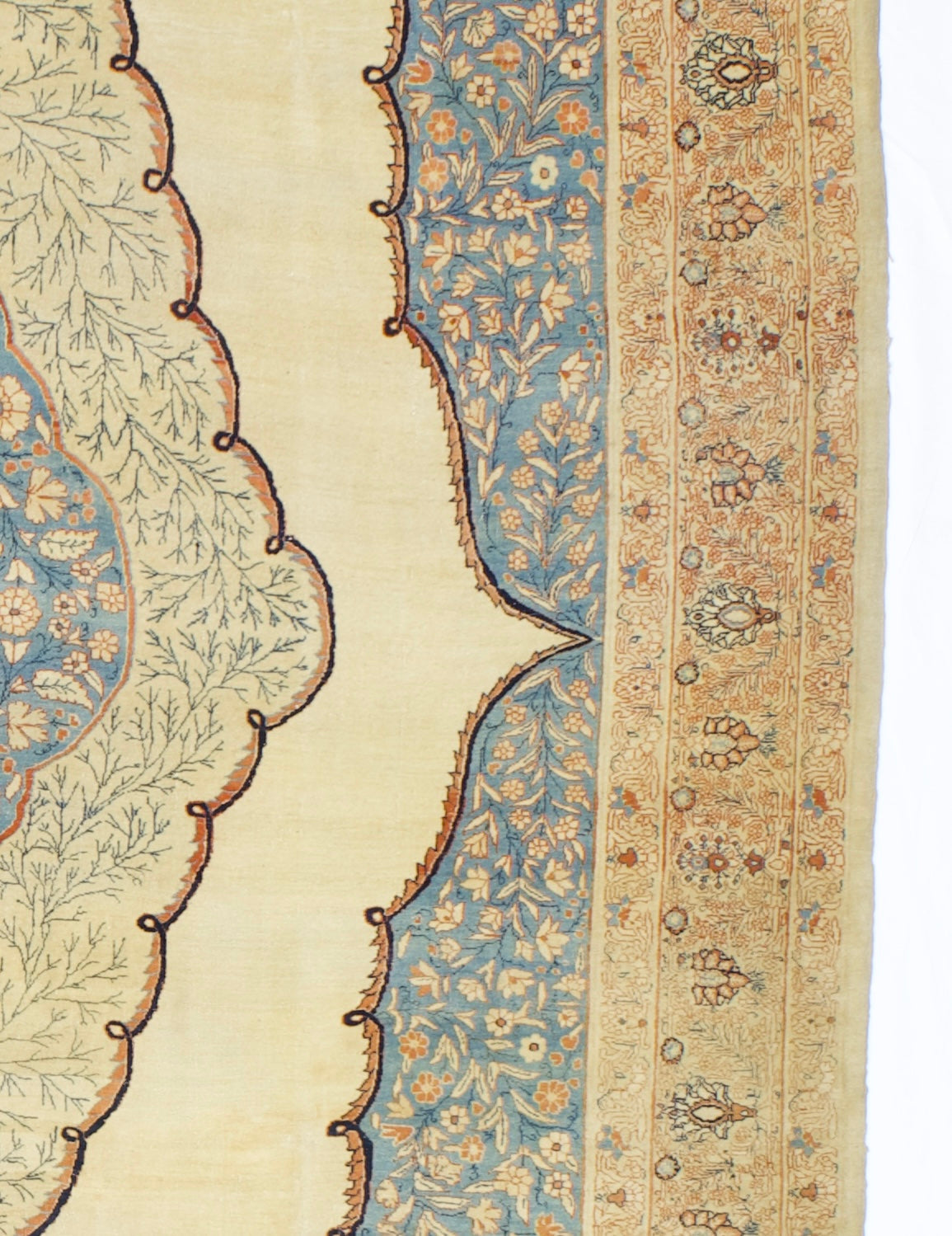 Antique Haji Jailli Tabriz Rug 8' 7" x 11' 8"