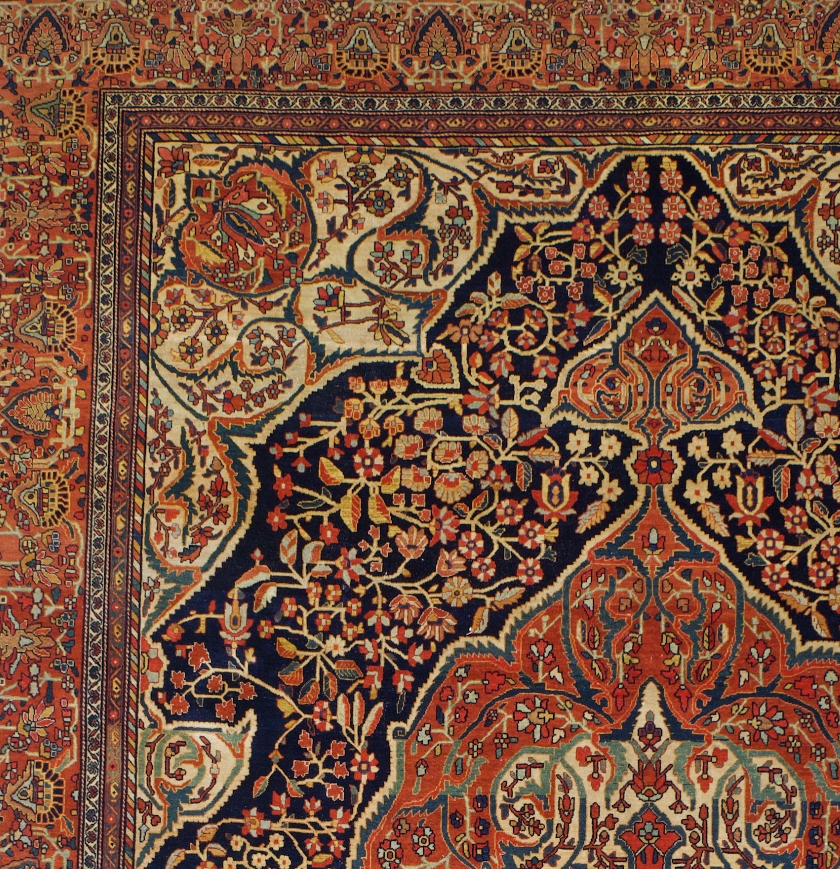 Antique Farahan Sarouk Rug 8' 10'' x 12' 5''
