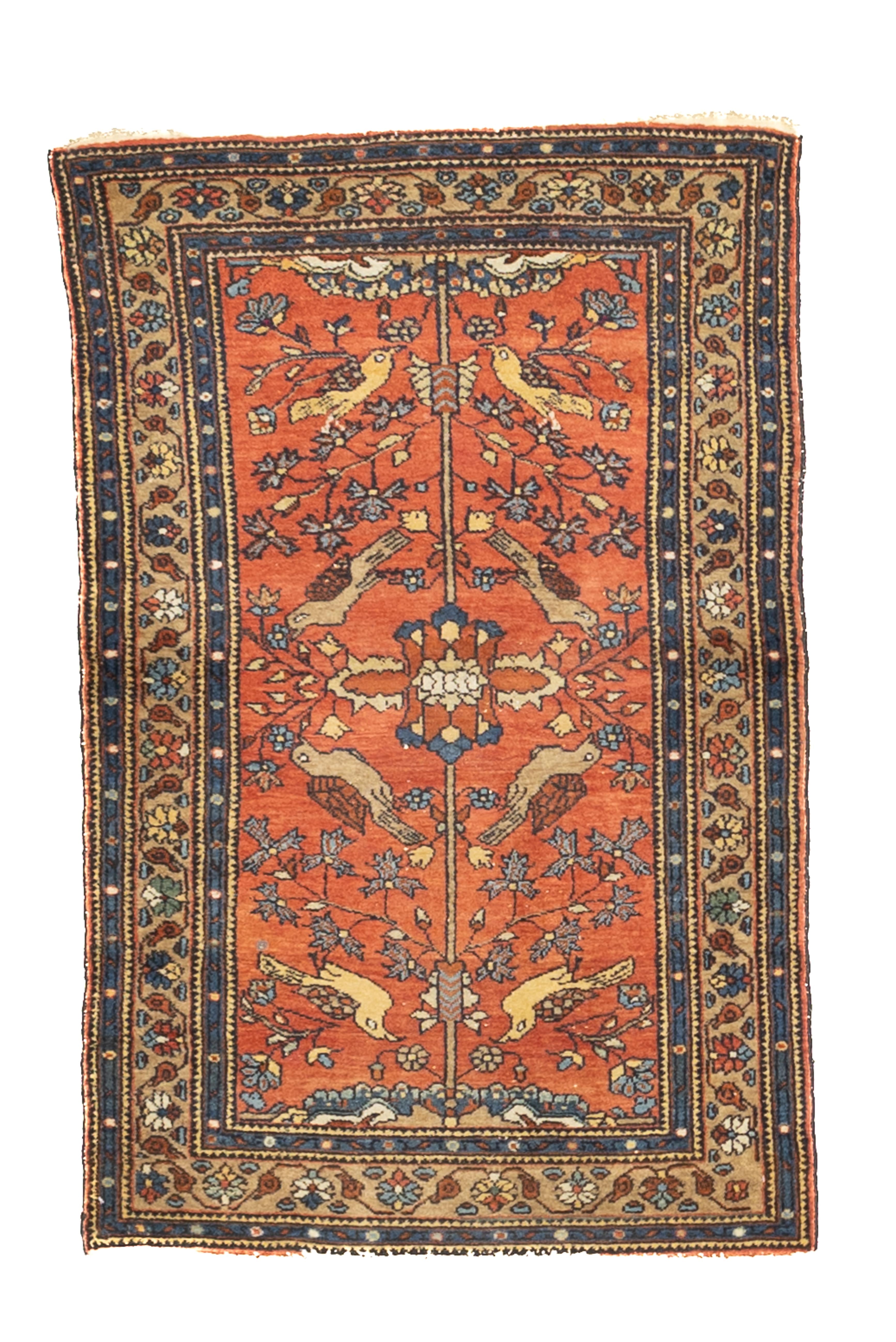 Fine Antique Malayer Wool Rug 3' 0" x 5' 0"